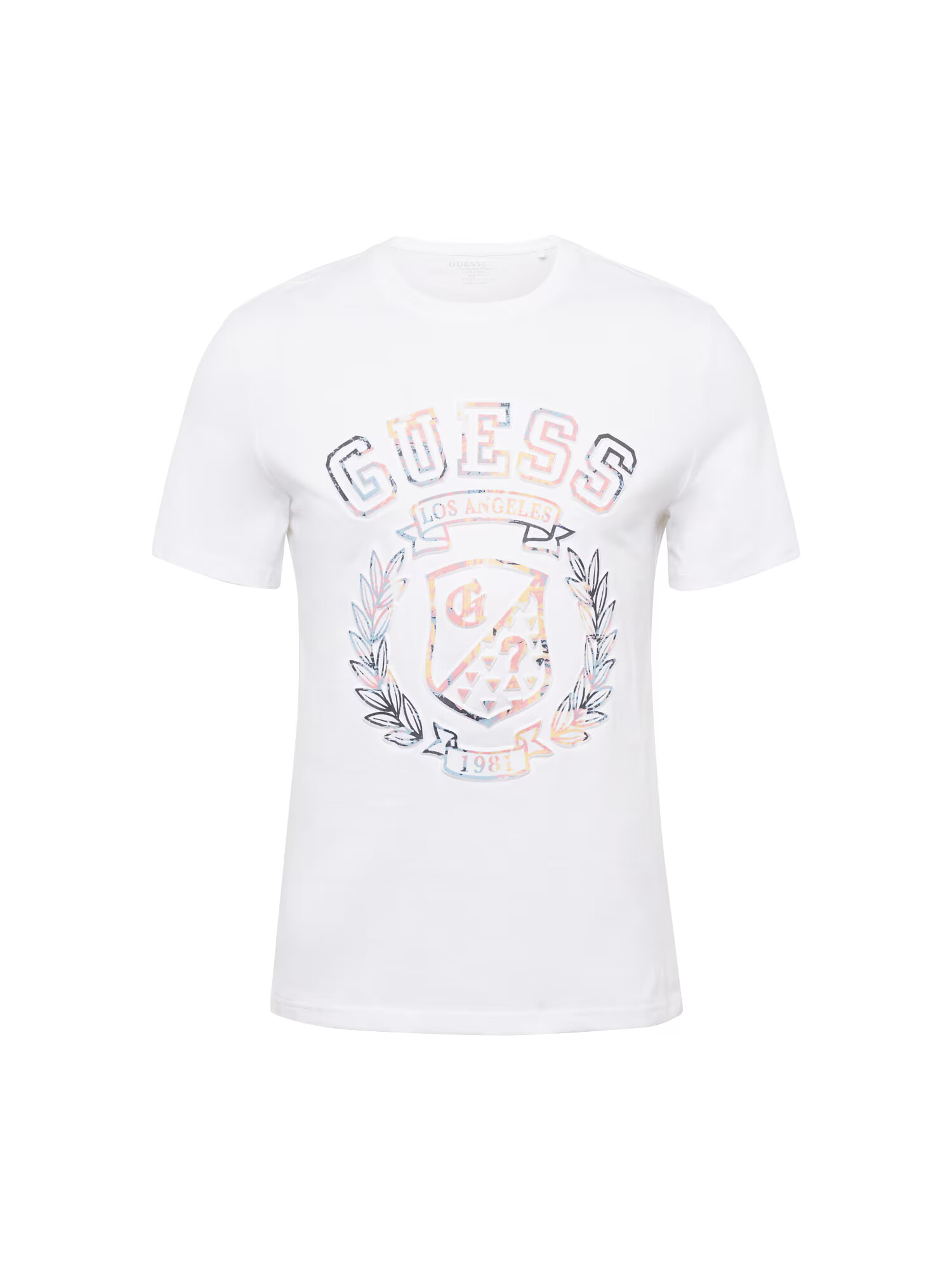 GUESS Tricou albastru deschis / galben închis / negru / alb - Pled.ro