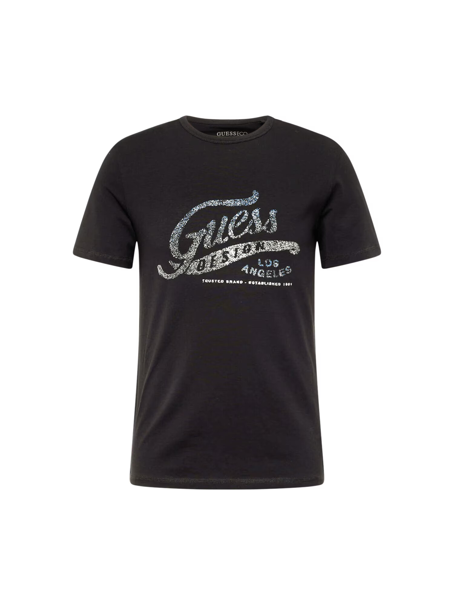 GUESS Tricou albastru deschis / negru / alb - Pled.ro