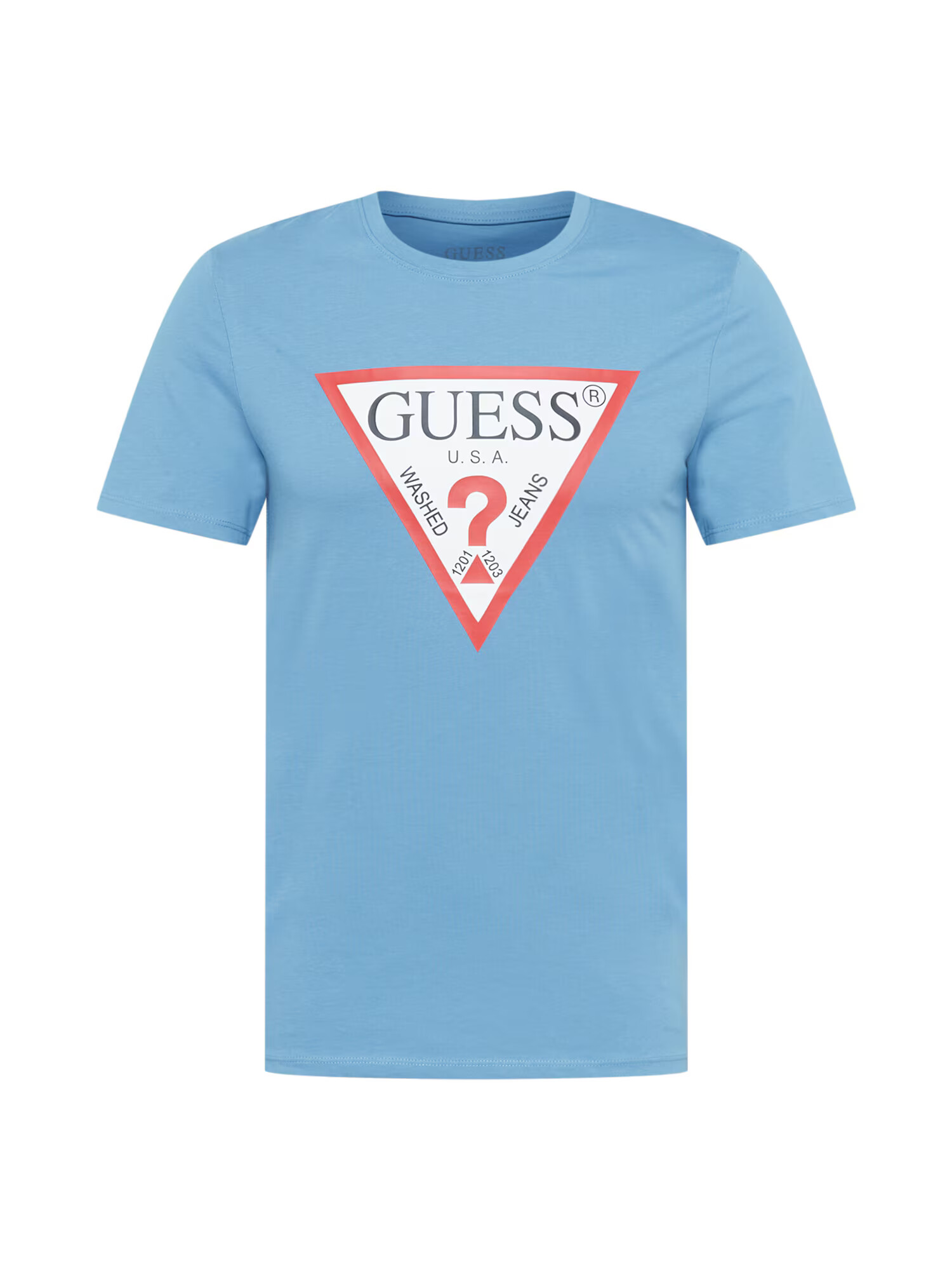 GUESS Tricou albastru deschis / roșu deschis / negru / alb - Pled.ro