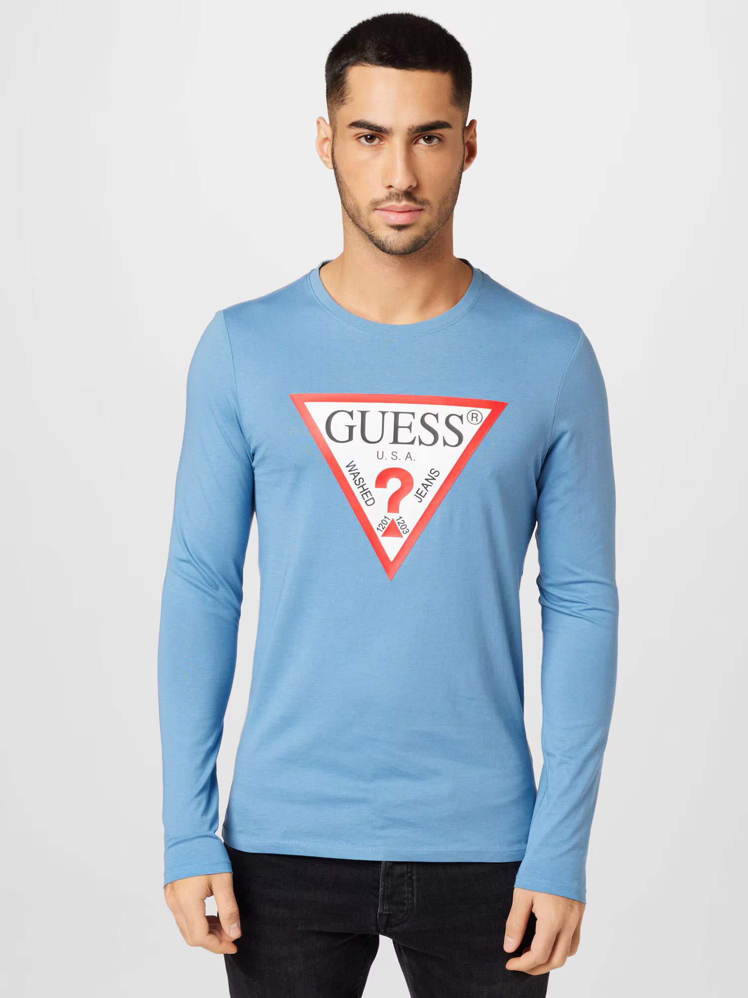 GUESS Tricou albastru / roșu / negru / alb - Pled.ro