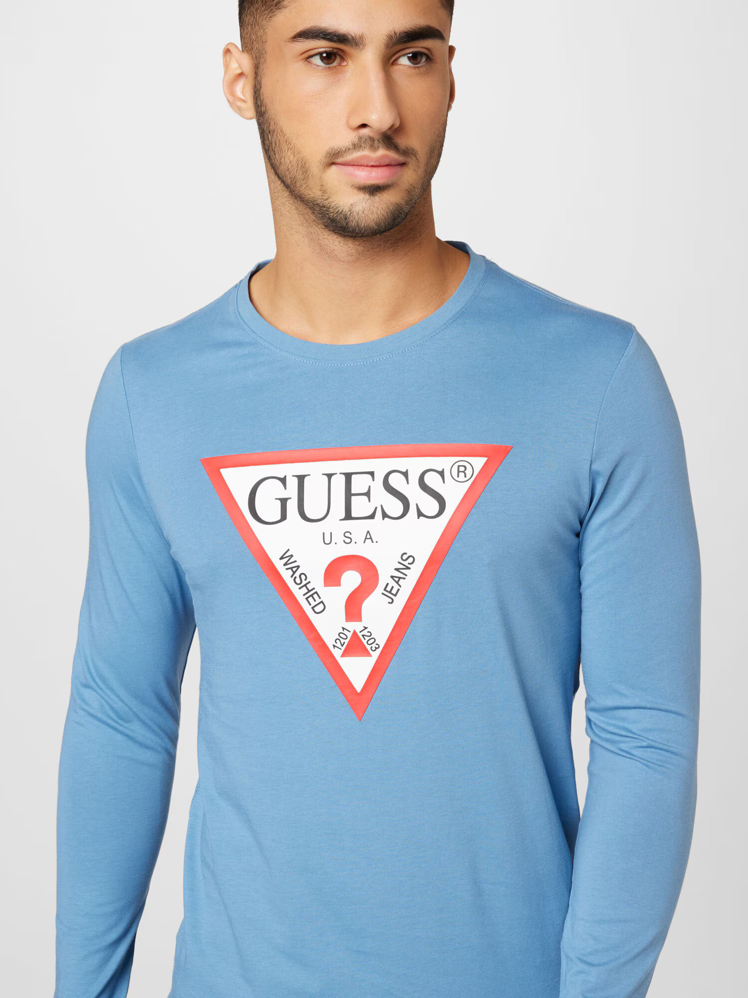 GUESS Tricou albastru / roșu / negru / alb - Pled.ro