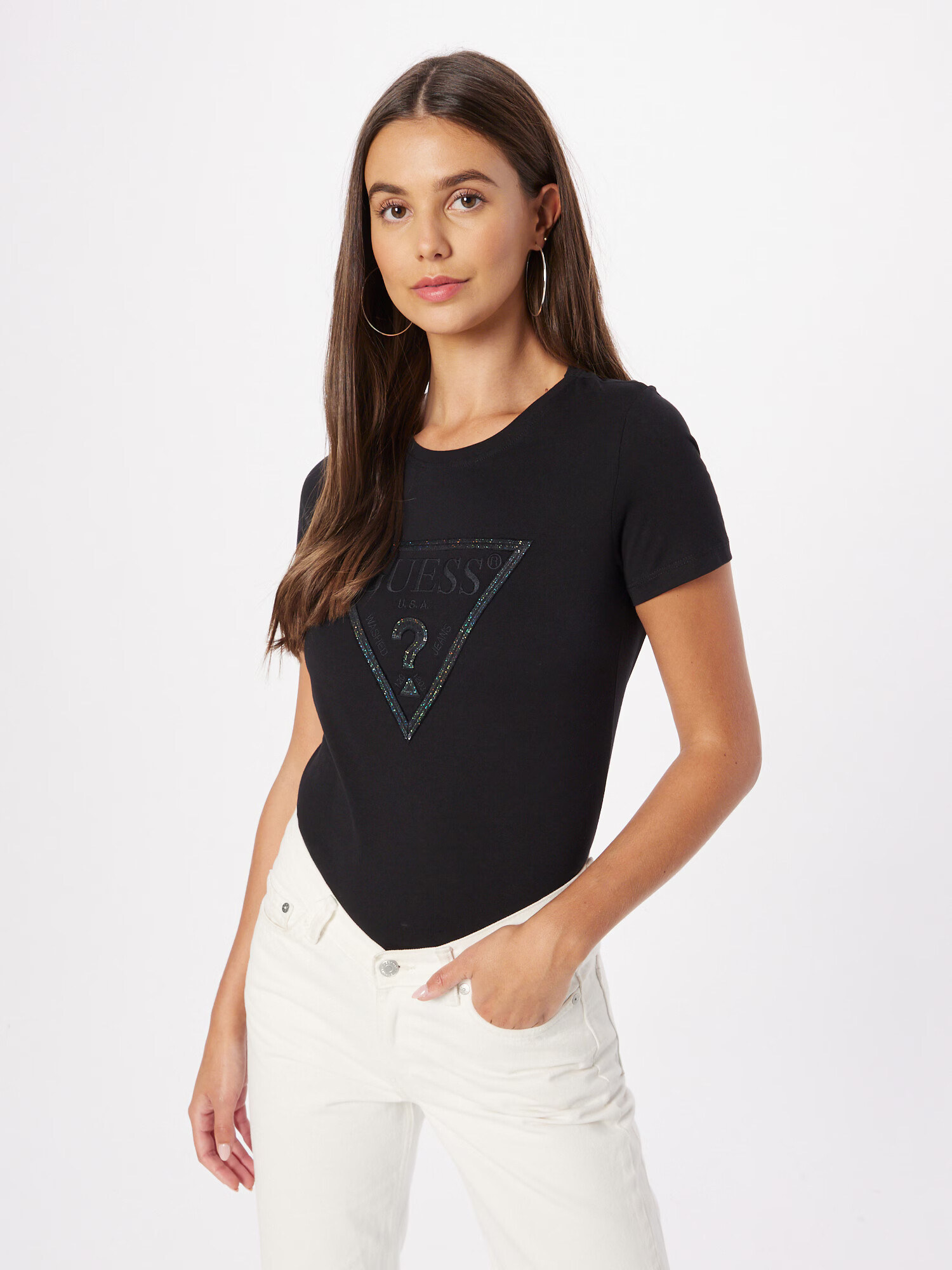 GUESS Tricou 'Angelina' negru - Pled.ro