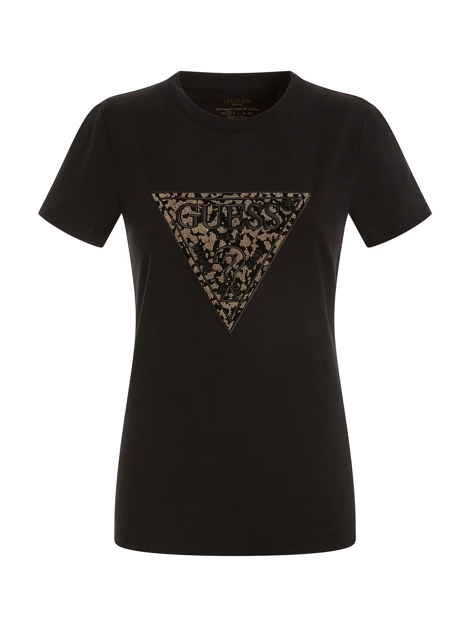 GUESS Tricou auriu / negru - Pled.ro