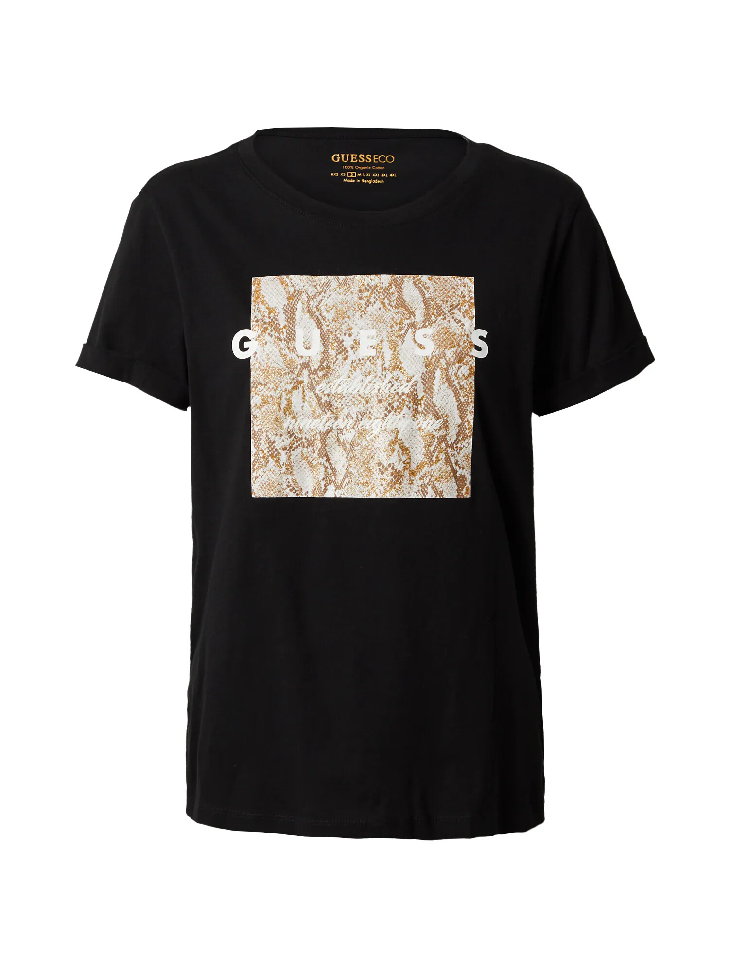 GUESS Tricou bej / auriu / negru / alb - Pled.ro