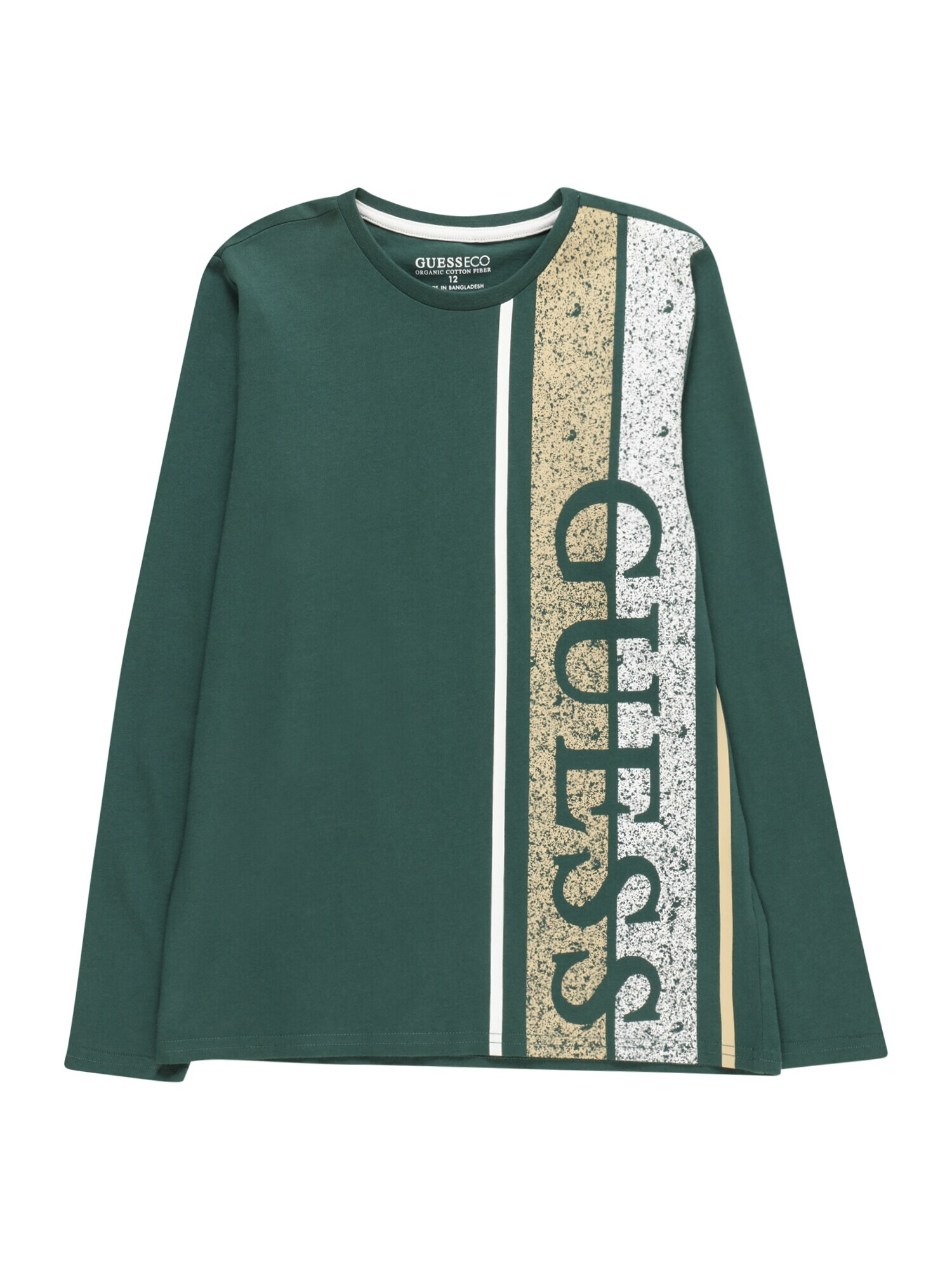 GUESS Tricou bej / verde / alb - Pled.ro