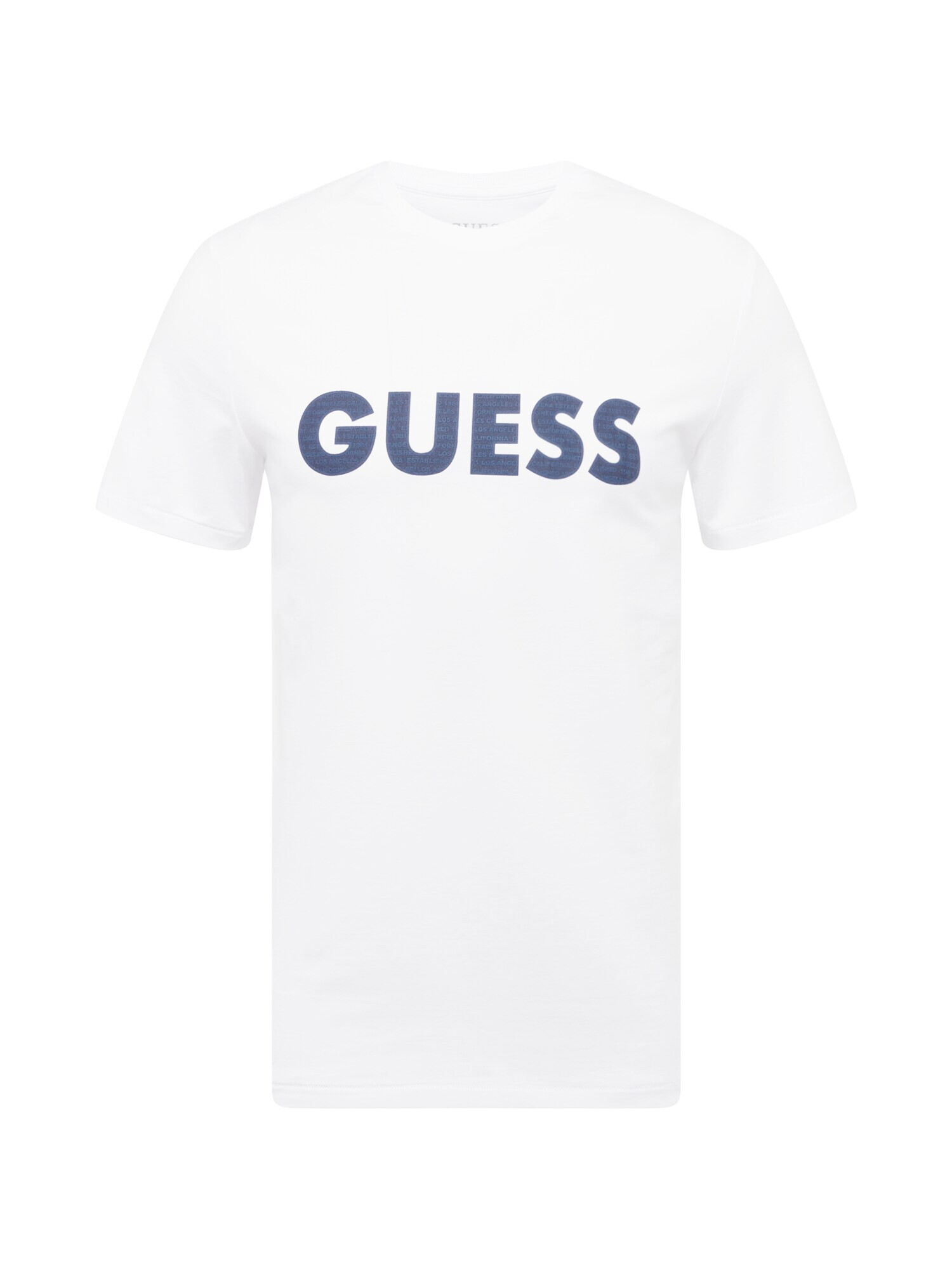 GUESS Tricou bleumarin / alb - Pled.ro