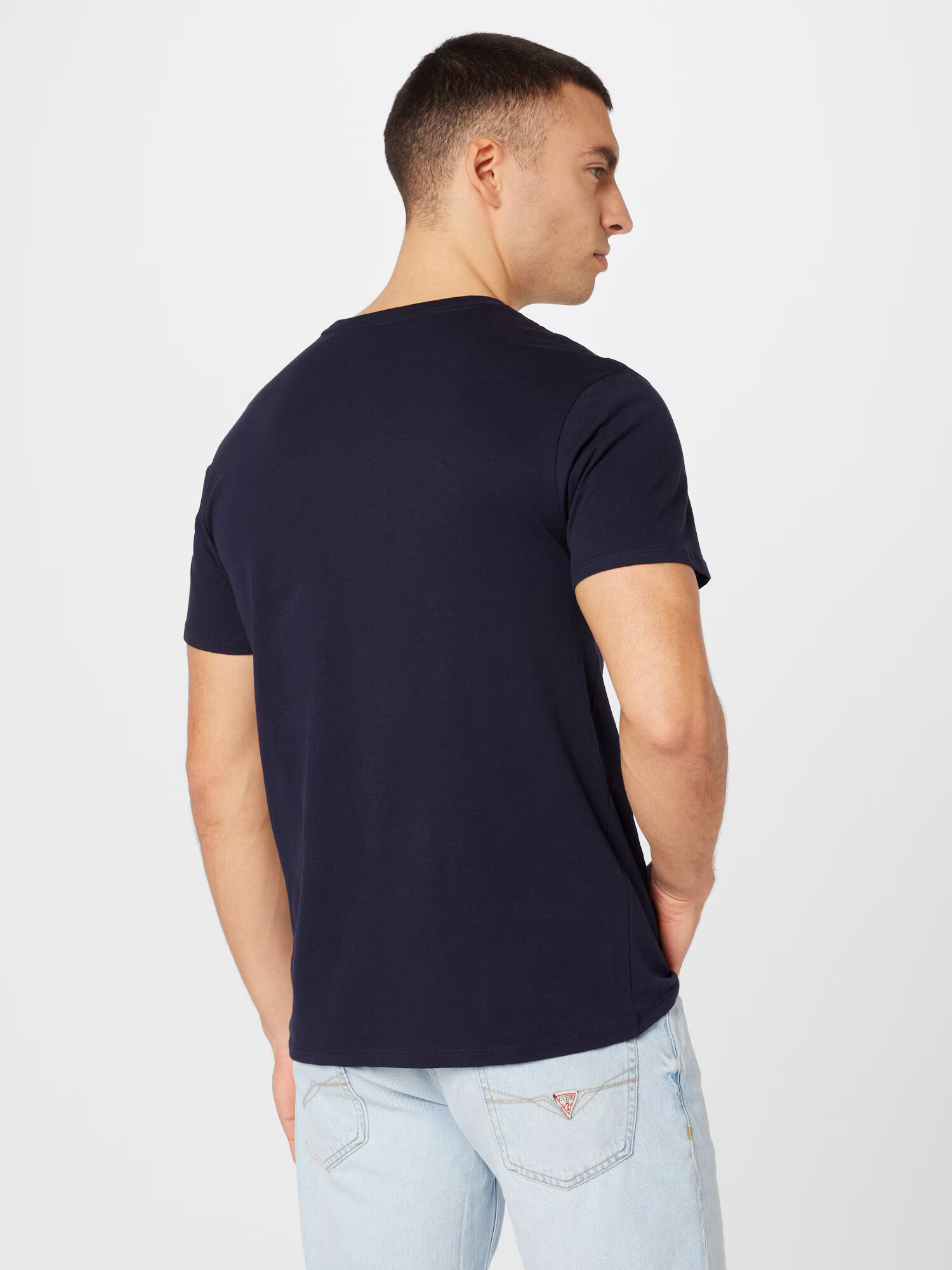 GUESS Tricou bleumarin / azur - Pled.ro