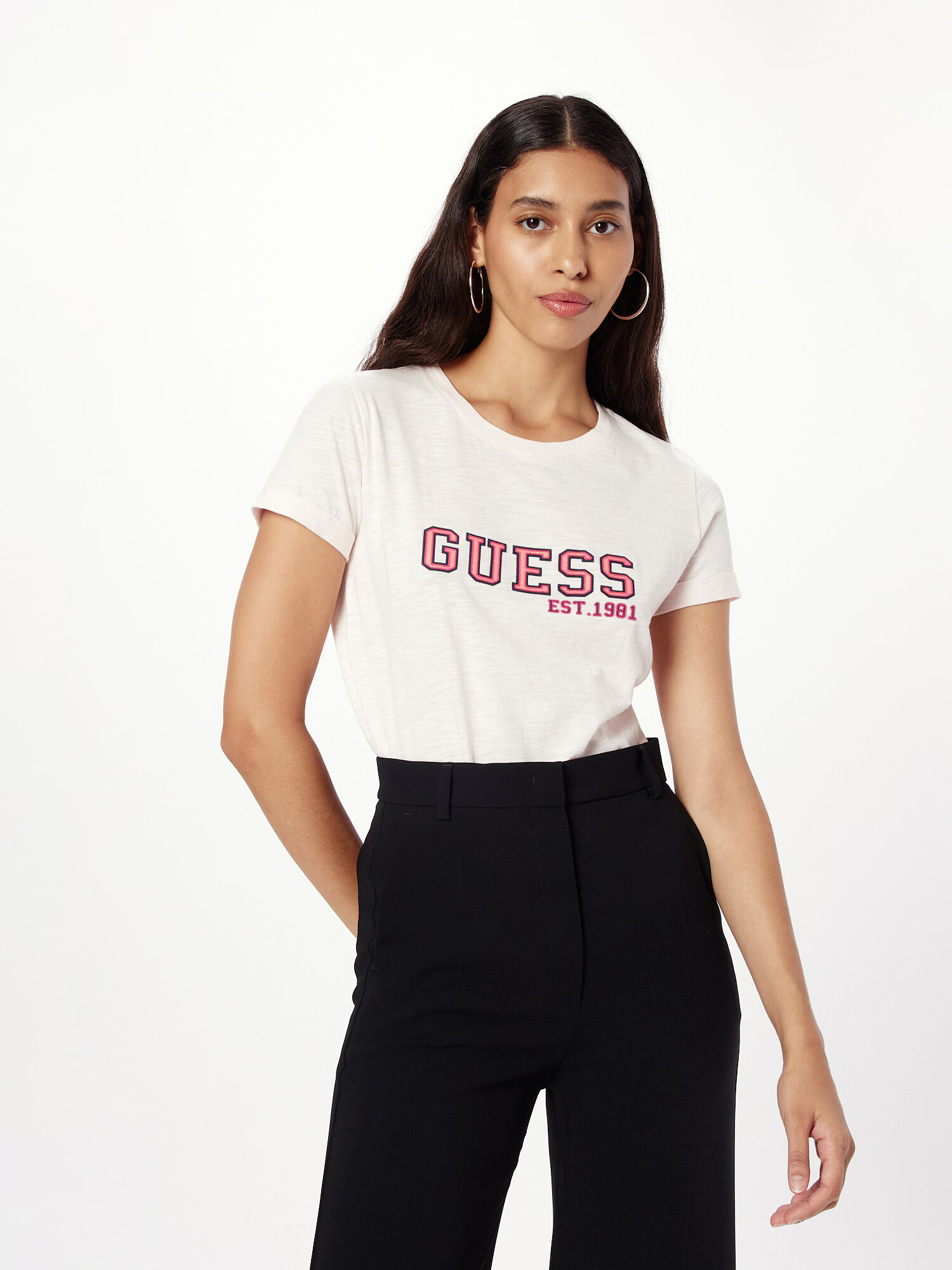 GUESS Tricou bleumarin / roz / roz pastel - Pled.ro