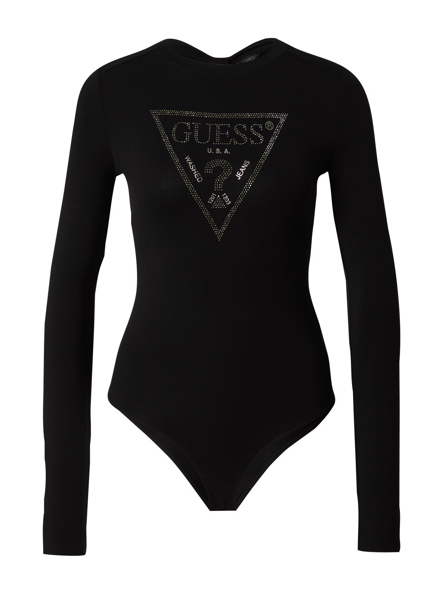 GUESS Tricou body galben muștar / negru - Pled.ro