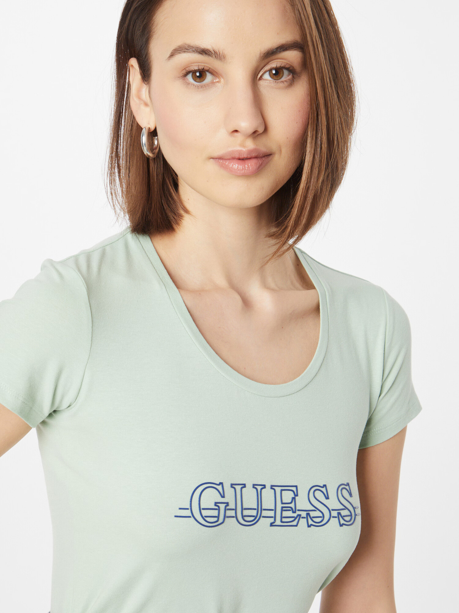 GUESS Tricou 'DAVINA' albastru / verde pastel - Pled.ro