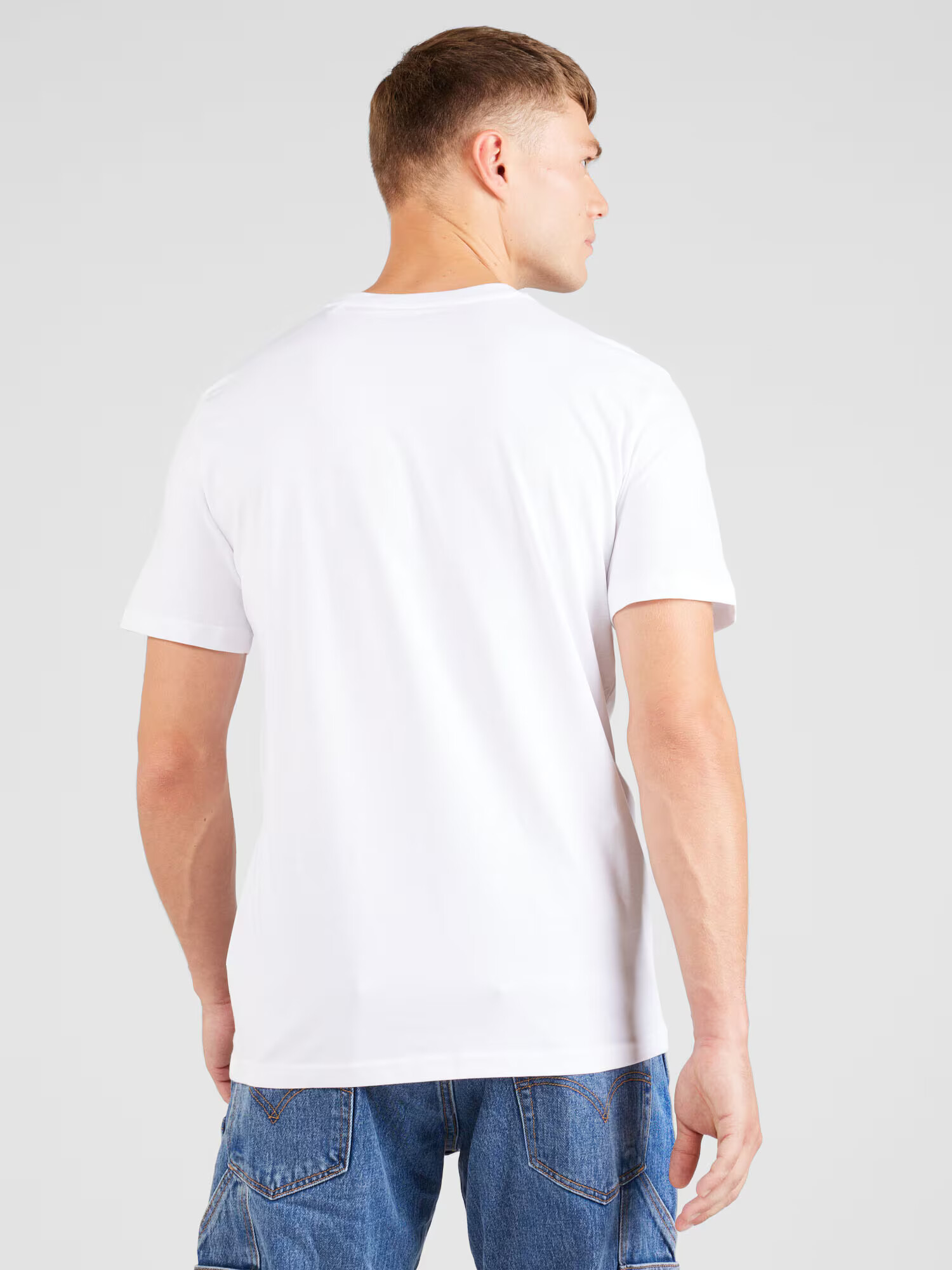 GUESS Tricou funcțional 'CALVIN' gri grafit / alb - Pled.ro