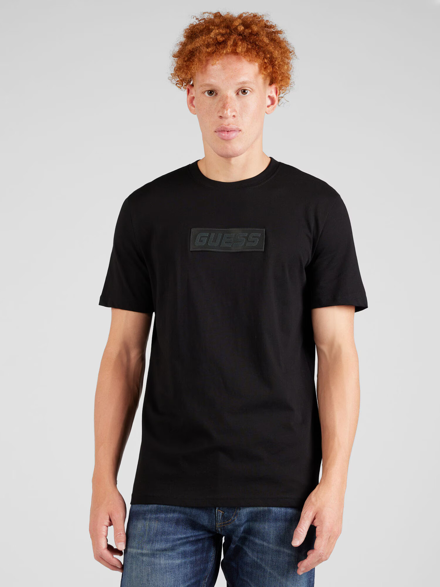 GUESS Tricou funcțional 'CALVIN' gri metalic / negru - Pled.ro