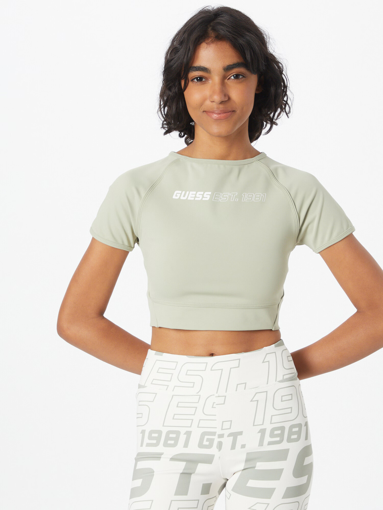 GUESS Tricou funcțional 'CATHLEEN' verde pastel - Pled.ro