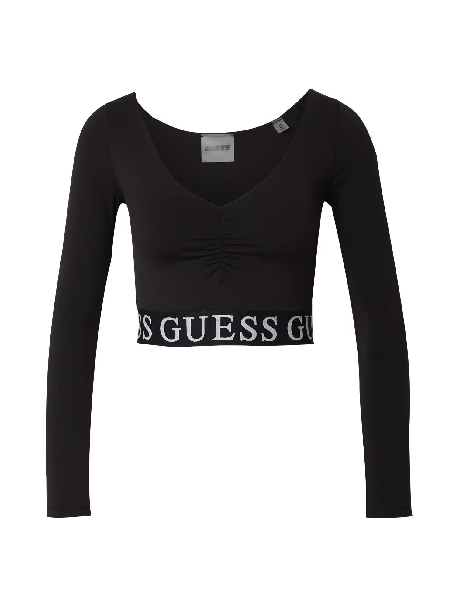 GUESS Tricou funcțional 'Kiran' negru / alb - Pled.ro