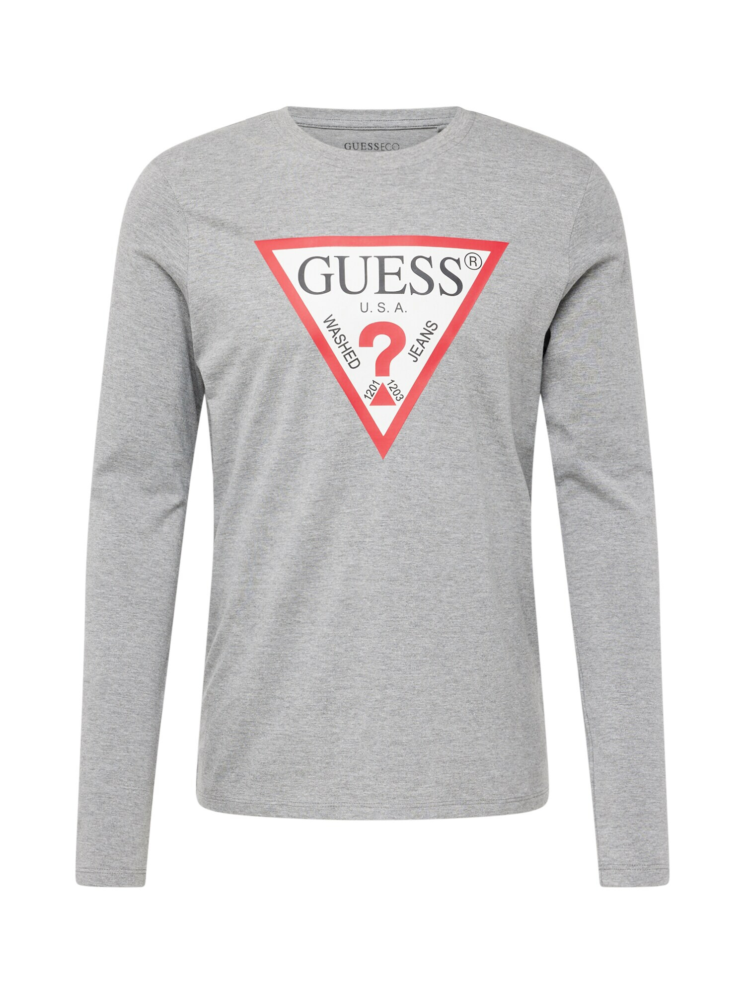 GUESS Tricou gri amestecat / alb - Pled.ro