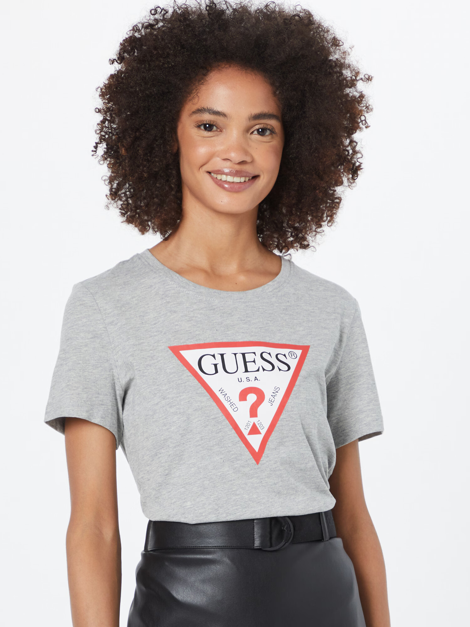 GUESS Tricou gri amestecat / roșu / alb - Pled.ro