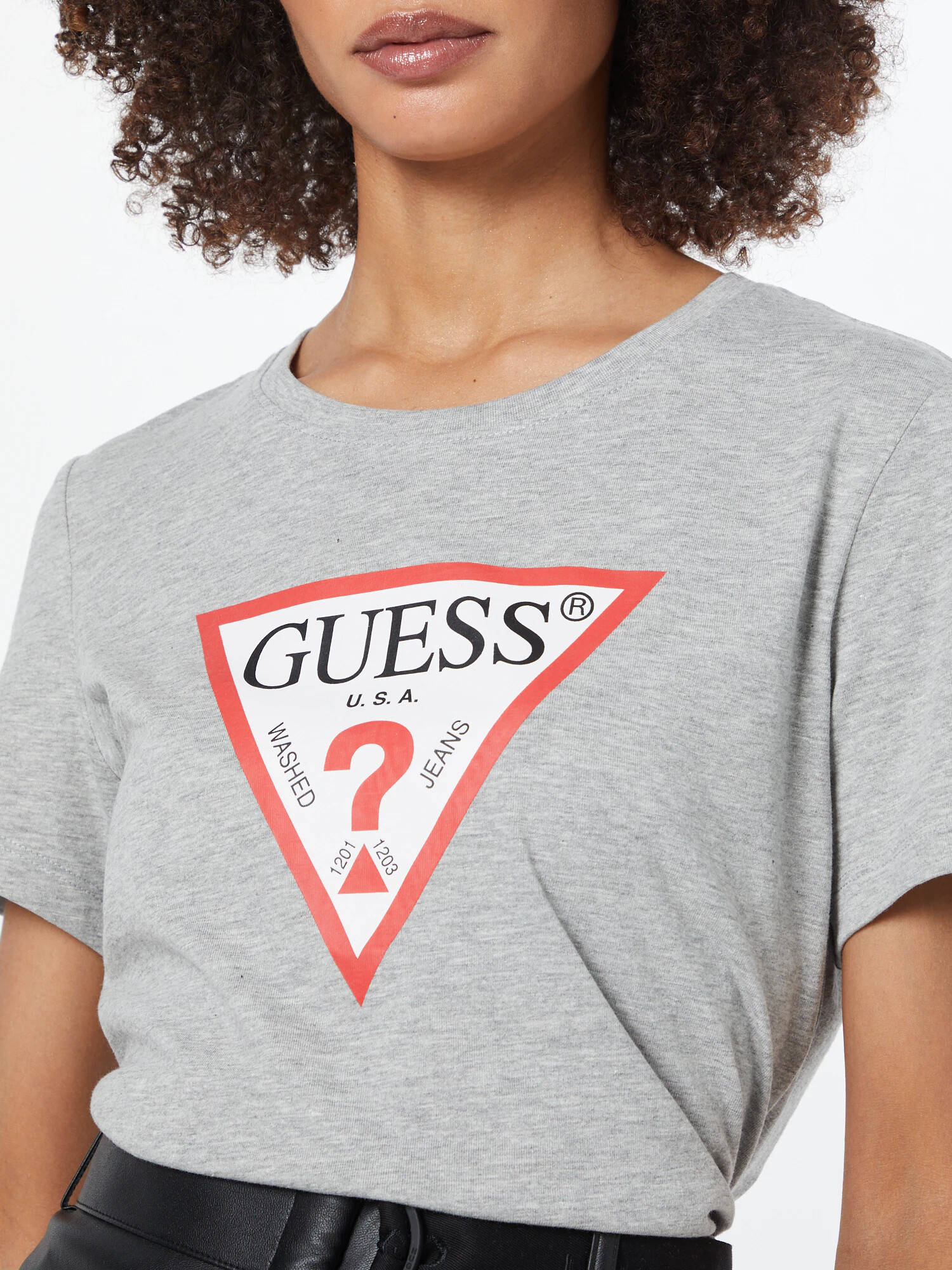 GUESS Tricou gri amestecat / roșu / alb - Pled.ro