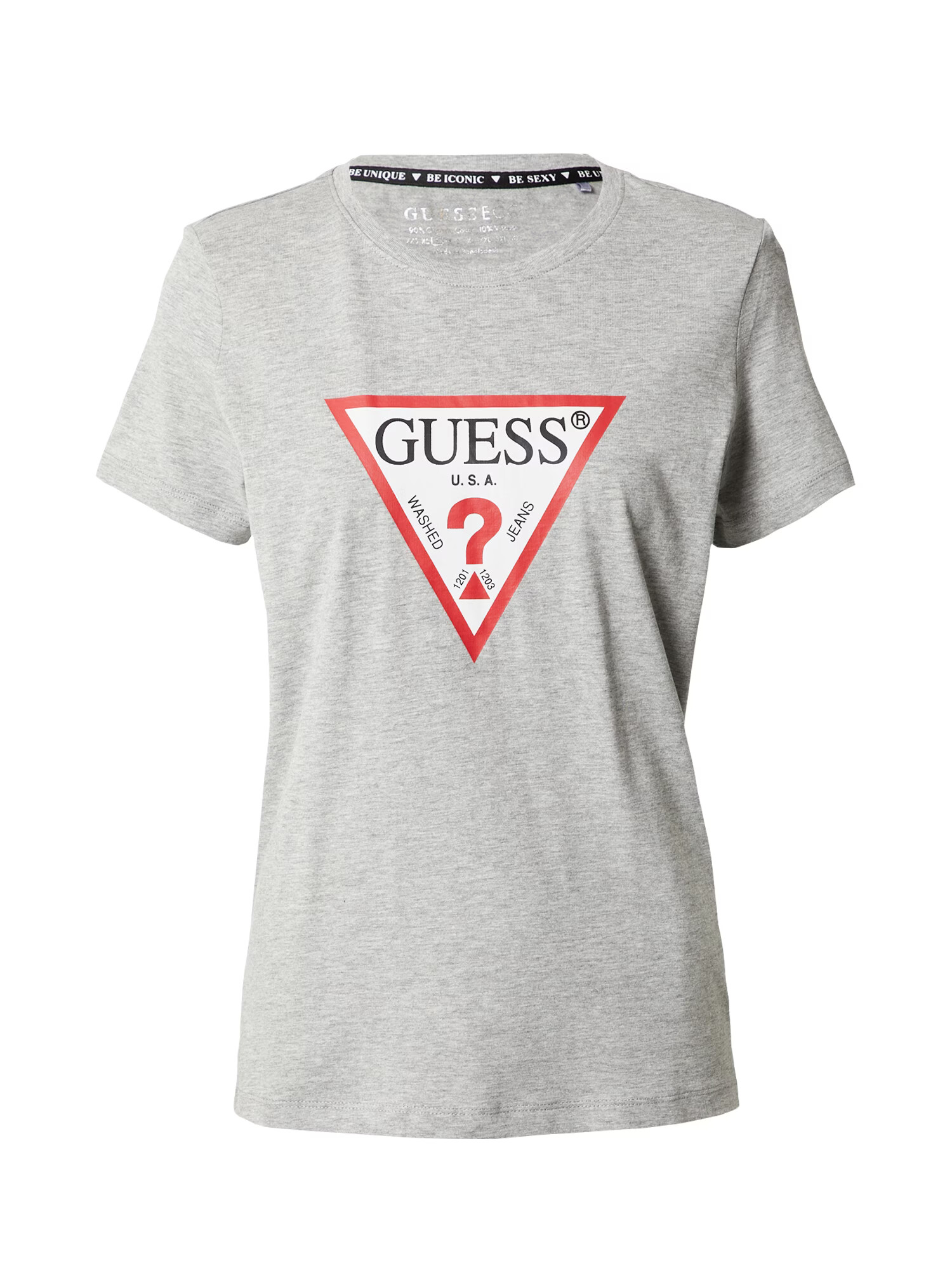 GUESS Tricou gri amestecat / roșu intens / negru / alb - Pled.ro