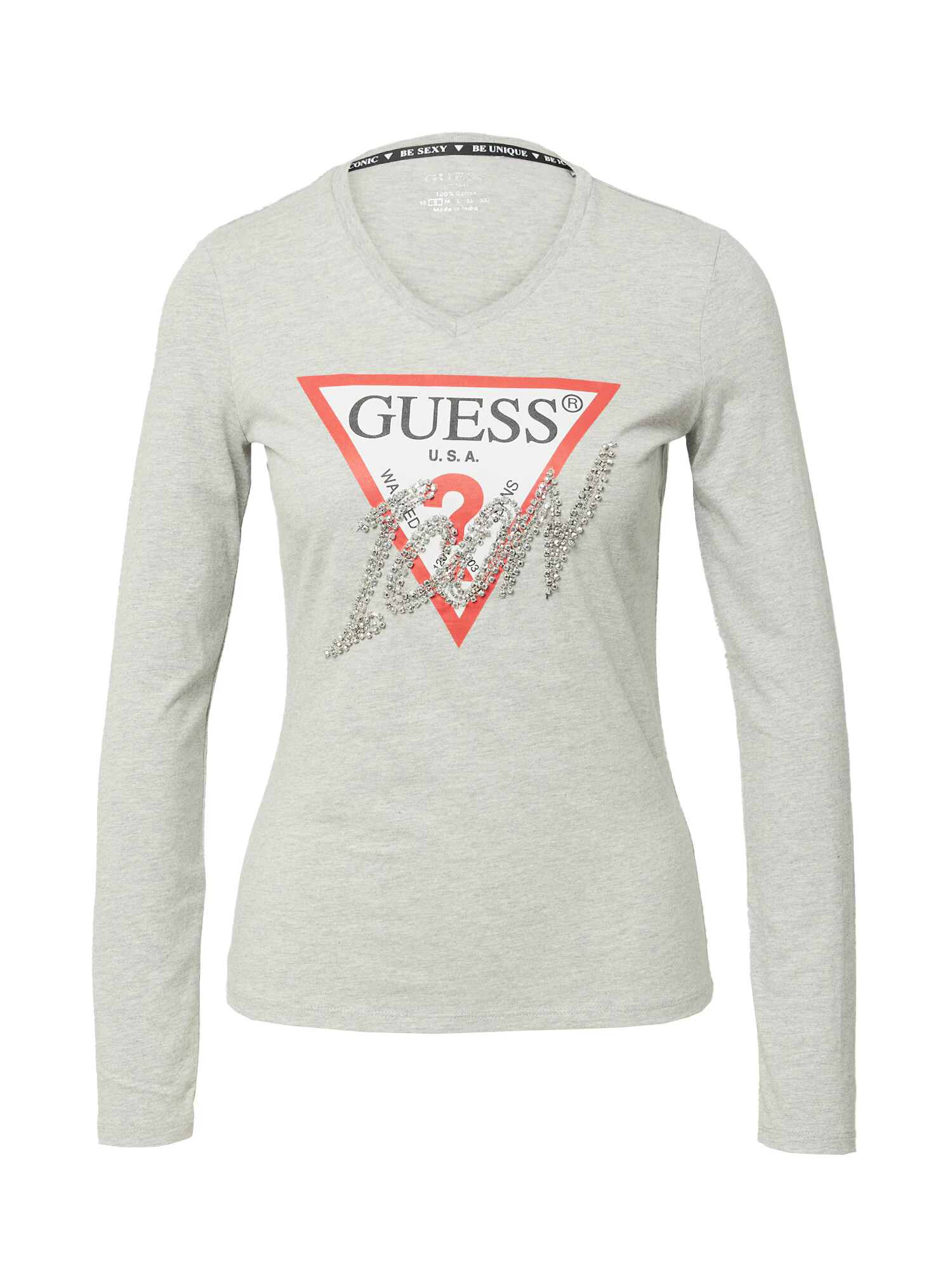 GUESS Tricou gri amestecat / roșu / negru / alb - Pled.ro