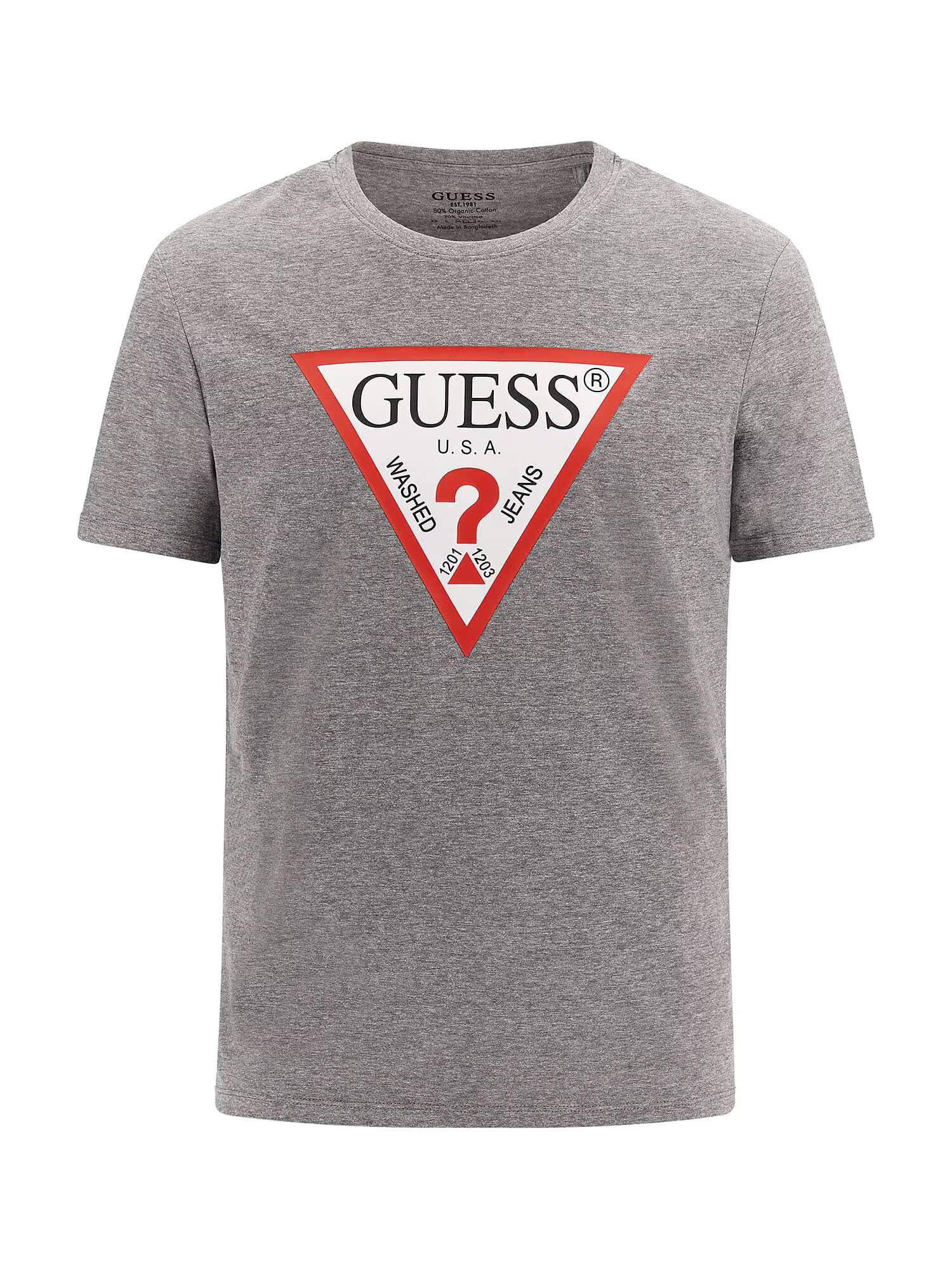 GUESS Tricou gri / roșu deschis / negru / alb - Pled.ro