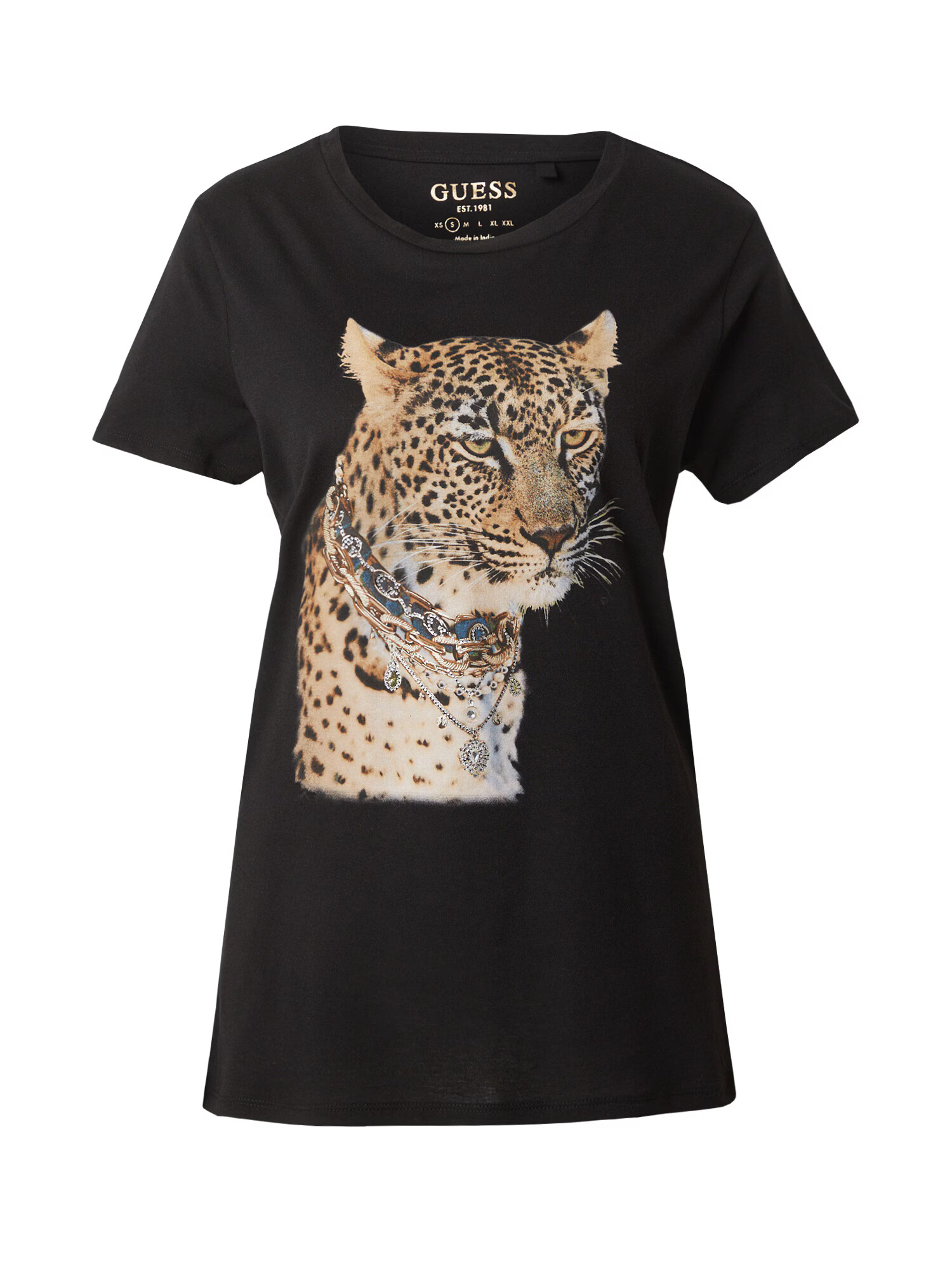 GUESS Tricou 'LEOPARD JEWEL' bej / maro deschis / negru - Pled.ro