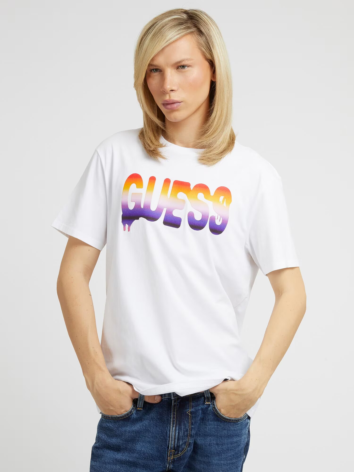 GUESS Tricou mai multe culori / alb - Pled.ro