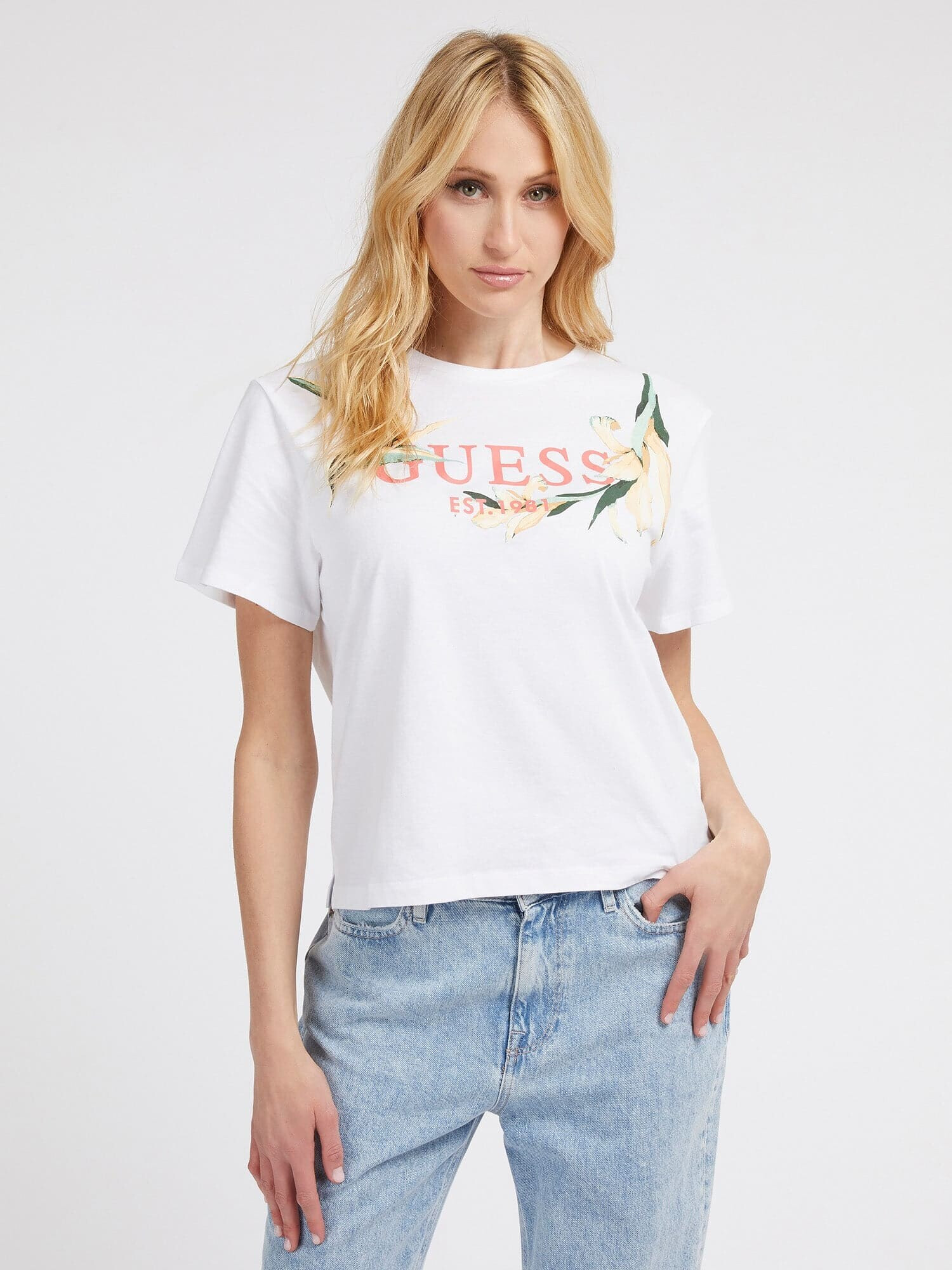 GUESS Tricou mai multe culori / alb - Pled.ro