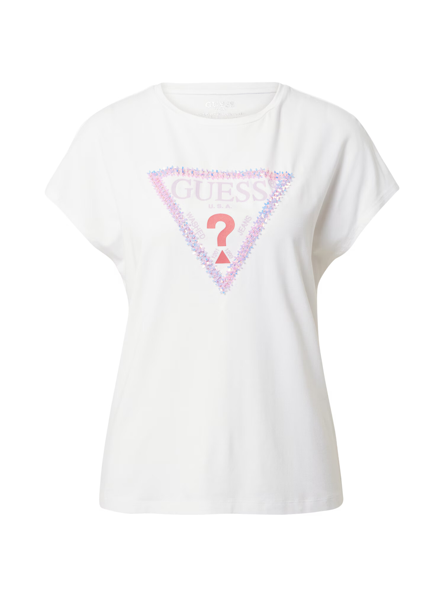 GUESS Tricou mov deschis / roz / alb - Pled.ro