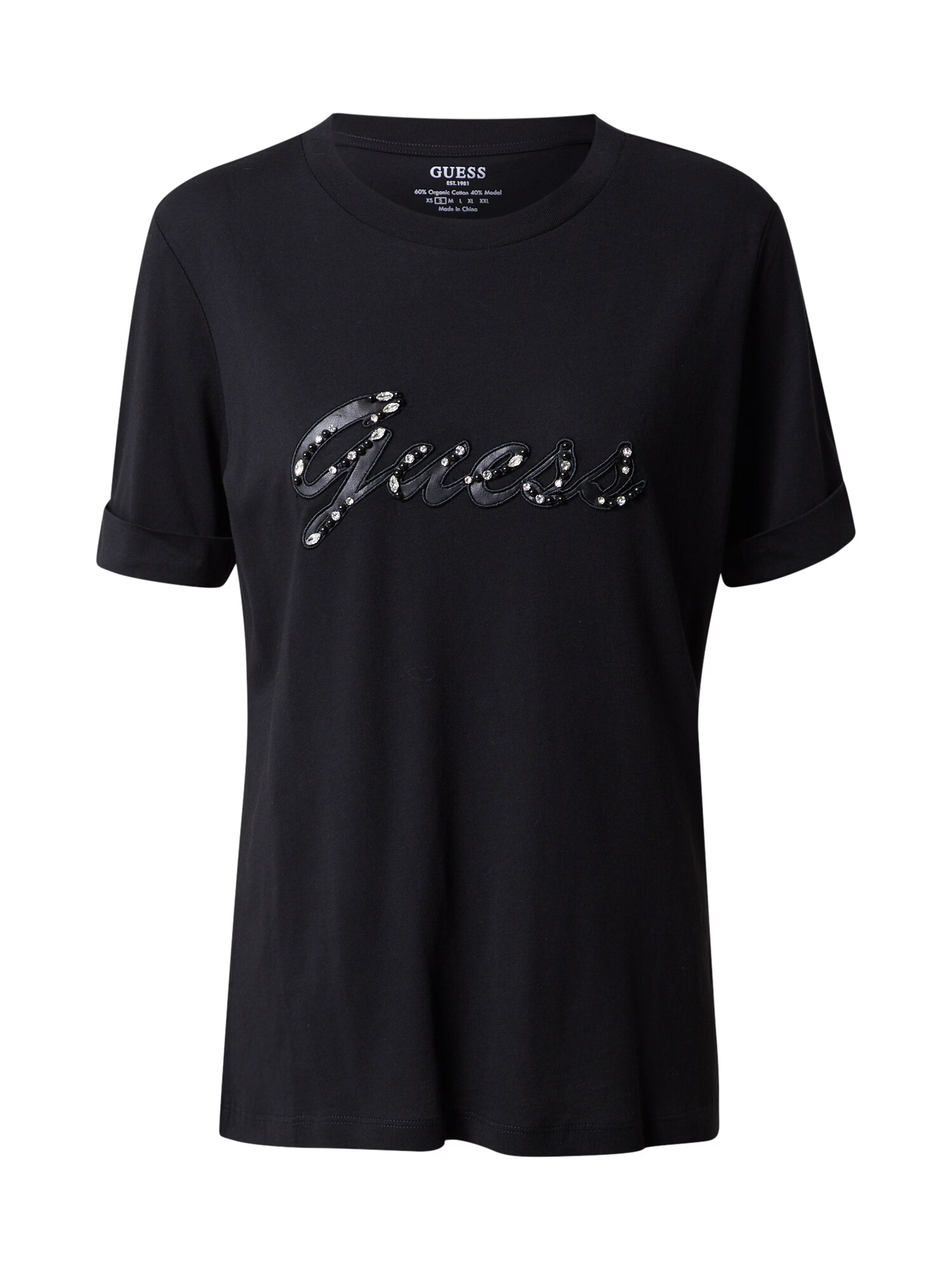 GUESS Tricou negru - Pled.ro