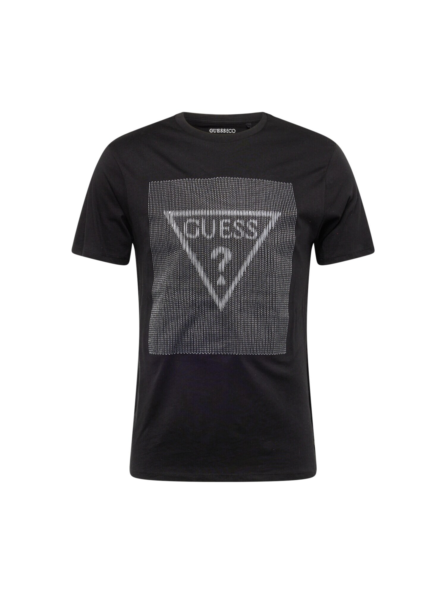 GUESS Tricou negru / alb - Pled.ro