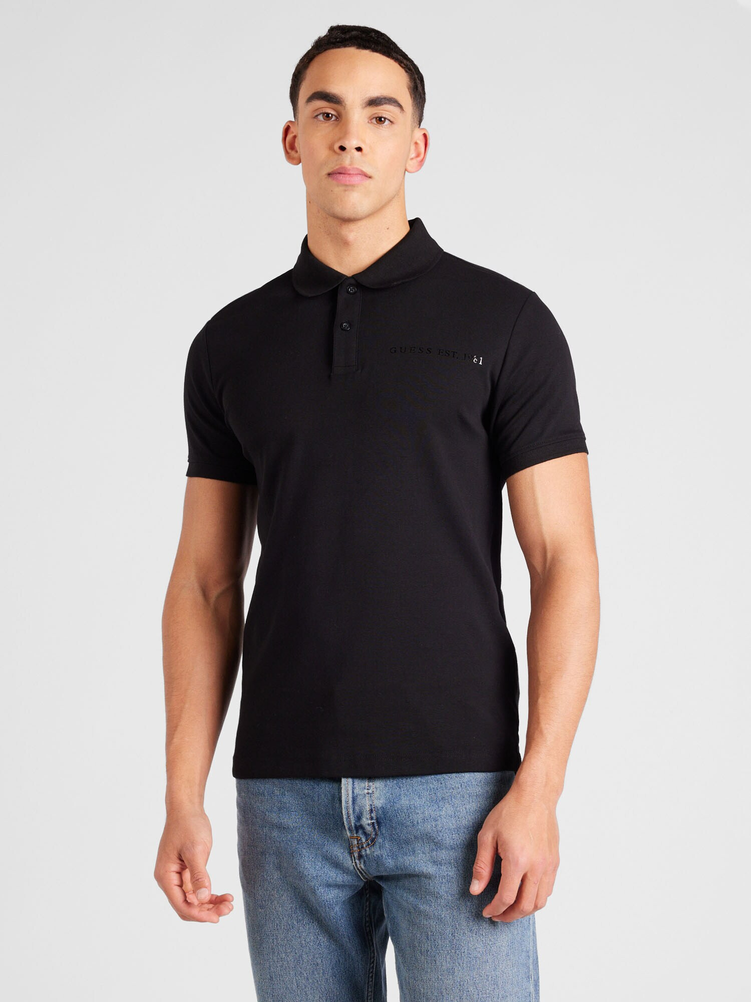 GUESS Tricou 'NOLAN' negru - Pled.ro