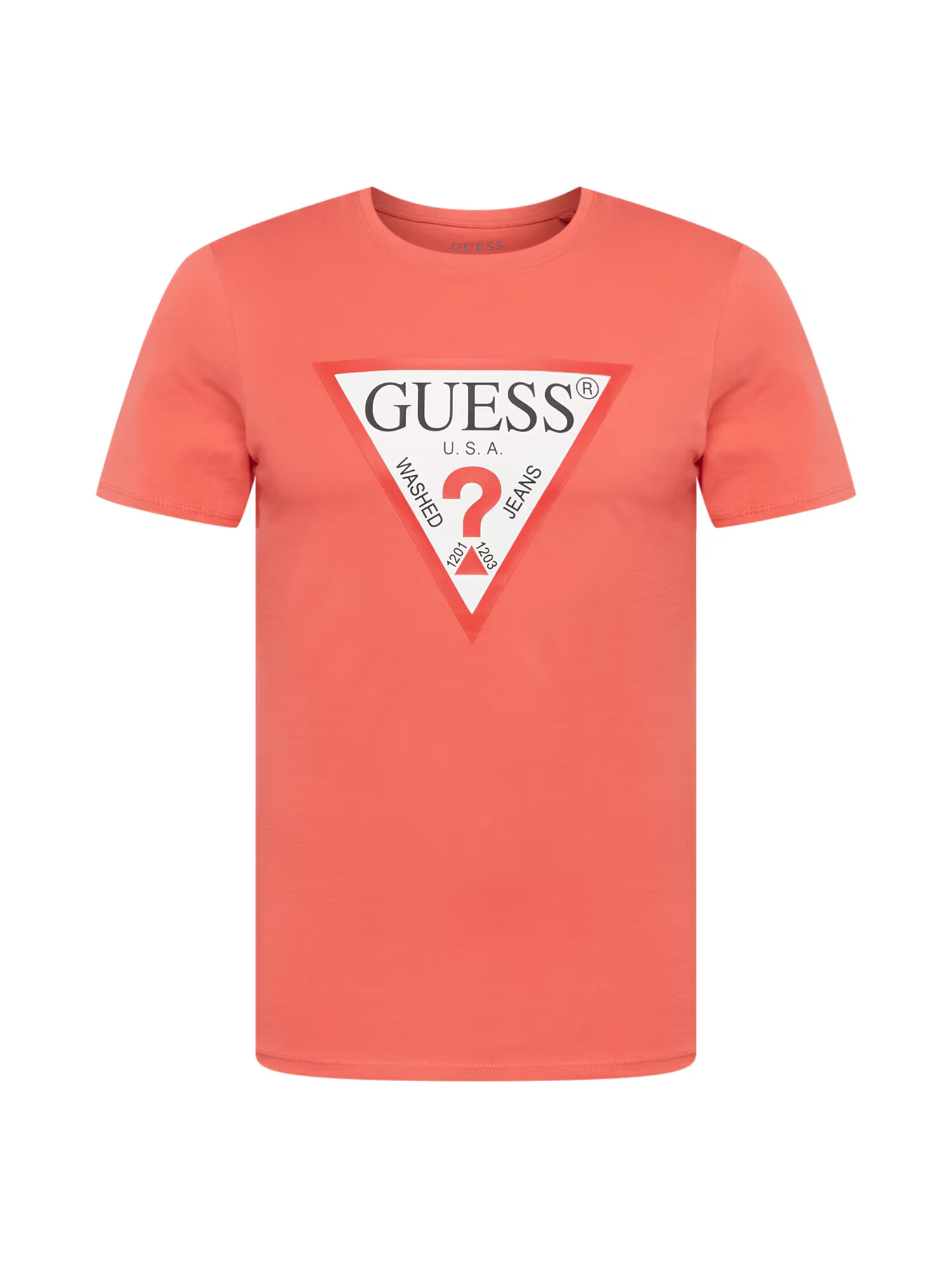 GUESS Tricou portocaliu somon / roșu / negru / alb - Pled.ro