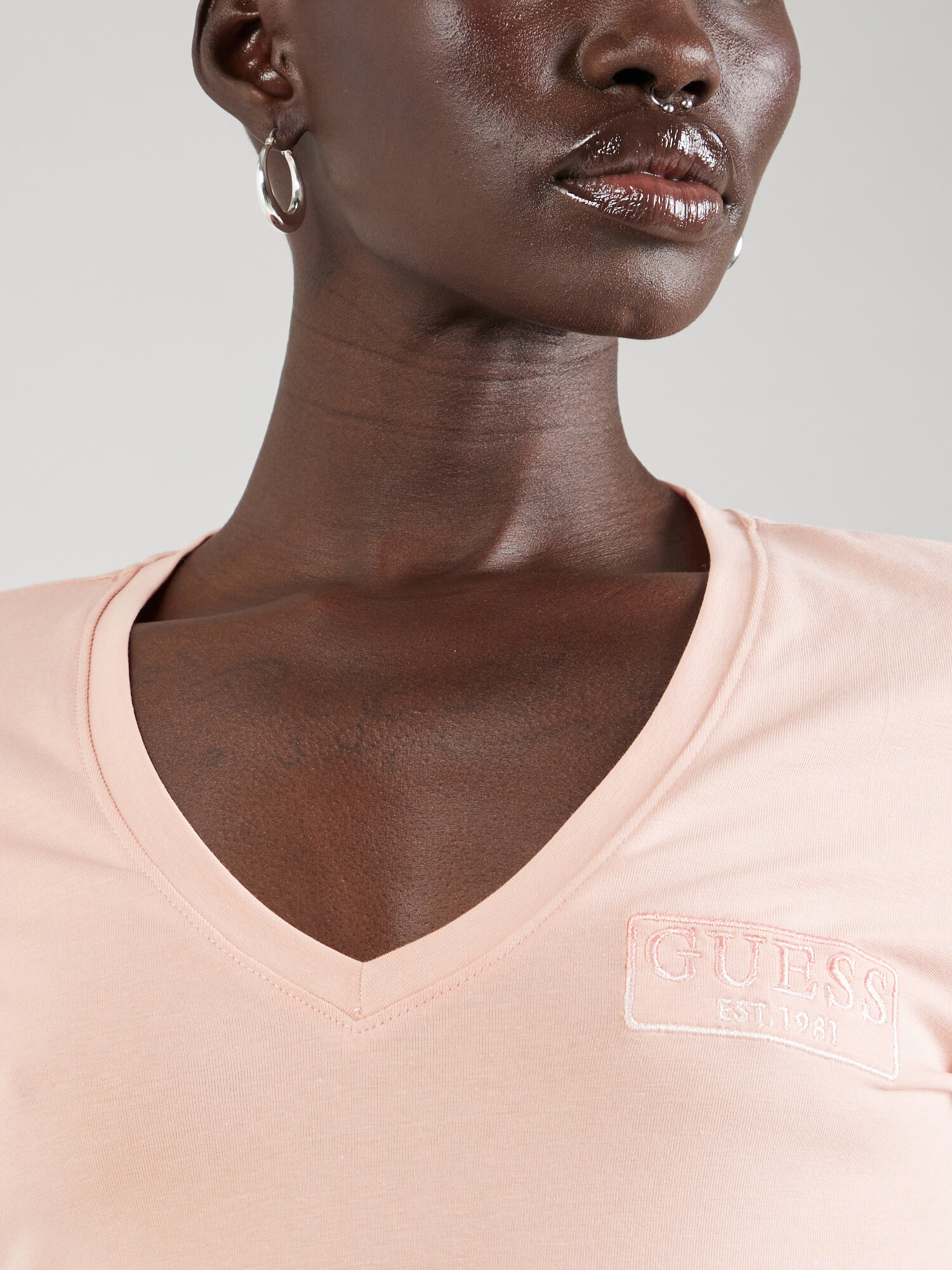 GUESS Tricou rosé / alb - Pled.ro