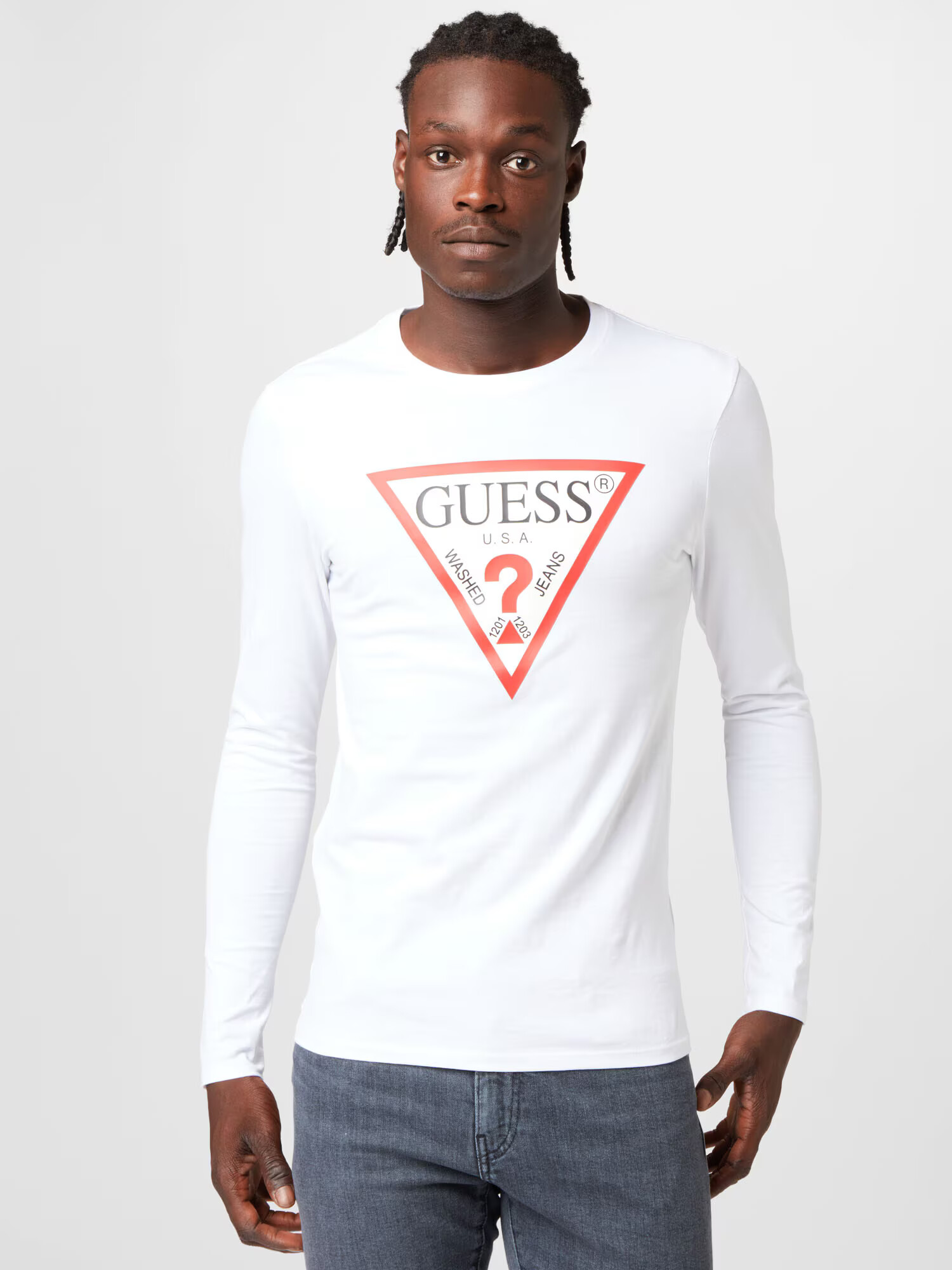 GUESS Tricou roși aprins / negru / alb - Pled.ro