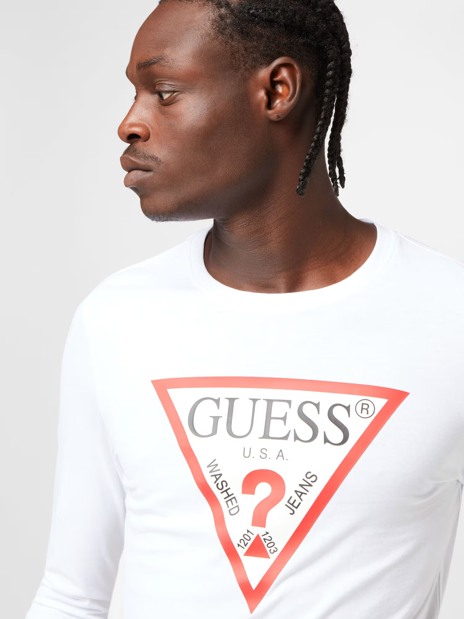 GUESS Tricou roși aprins / negru / alb - Pled.ro