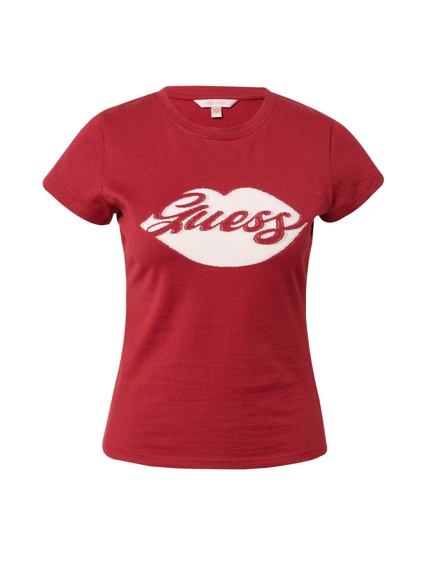 GUESS Tricou roșu / alb - Pled.ro