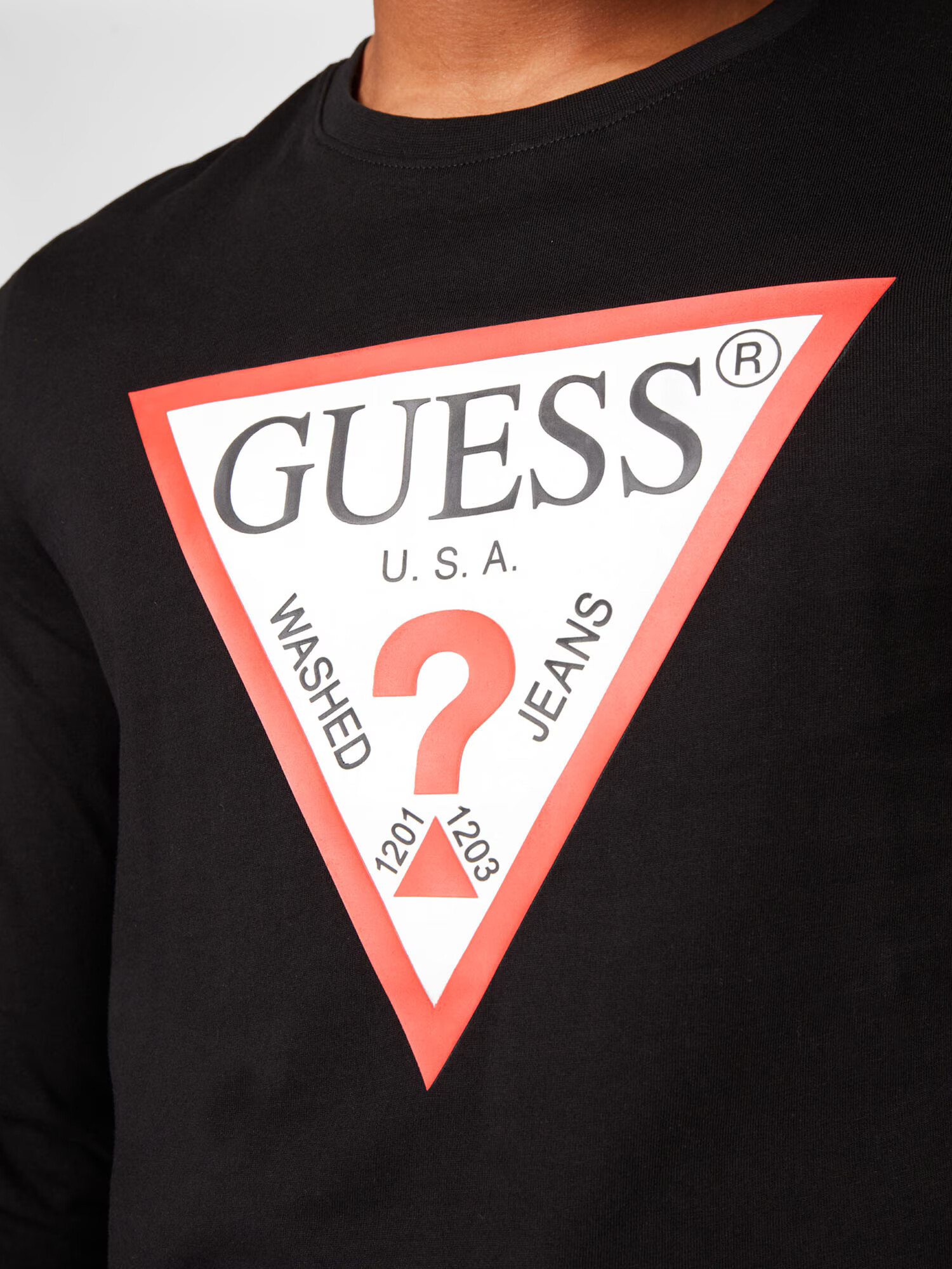 GUESS Tricou roșu deschis / negru / alb - Pled.ro