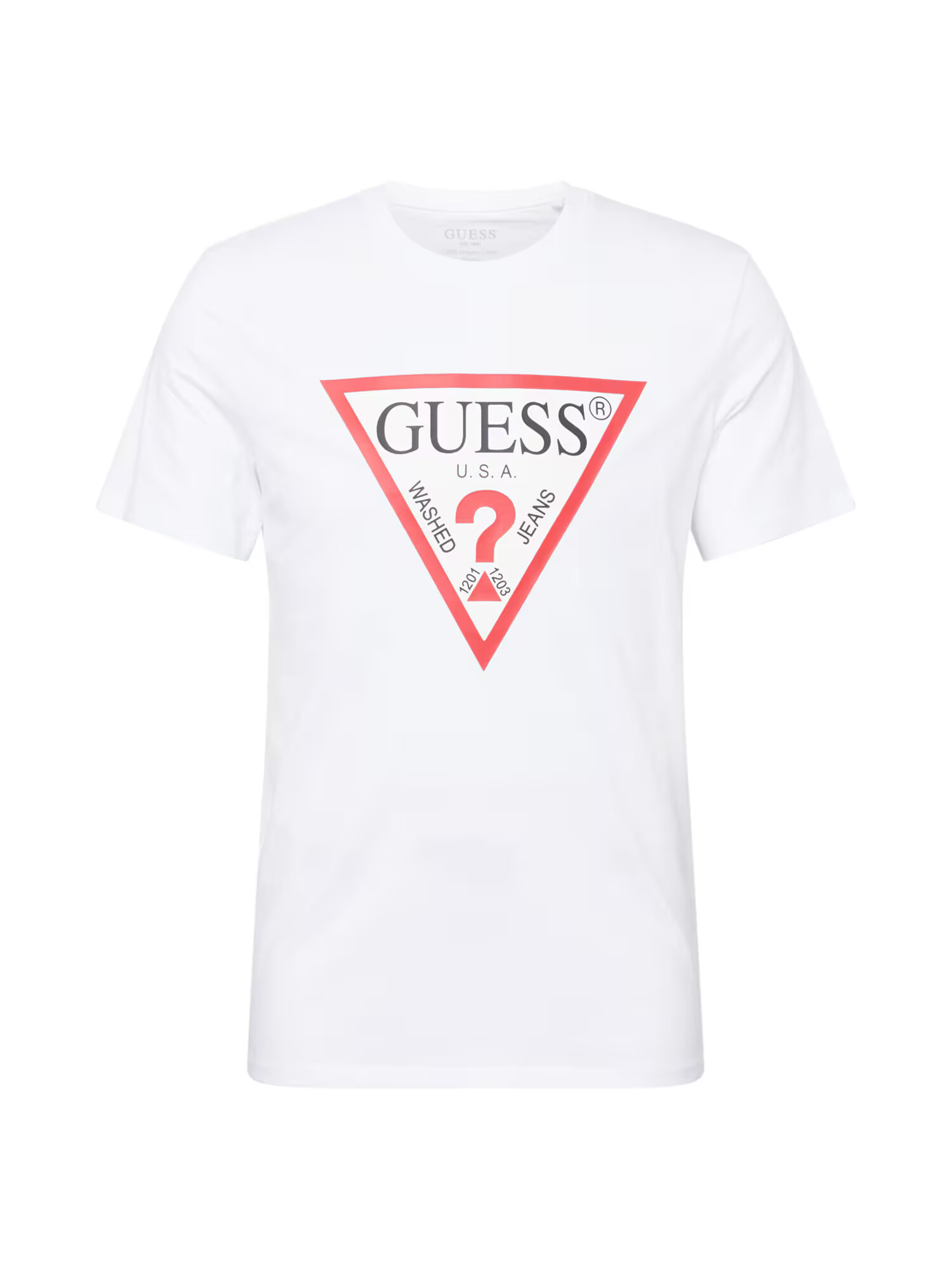 GUESS Tricou roșu / negru / alb - Pled.ro