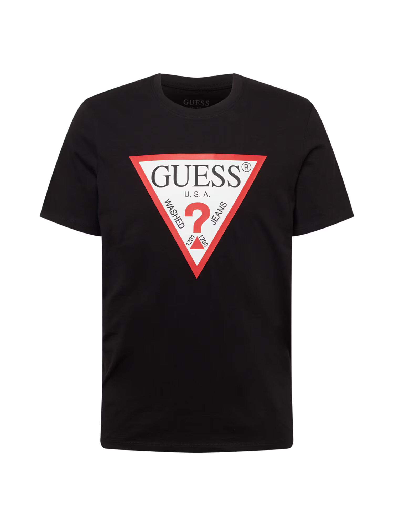 GUESS Tricou roșu / negru / alb - Pled.ro