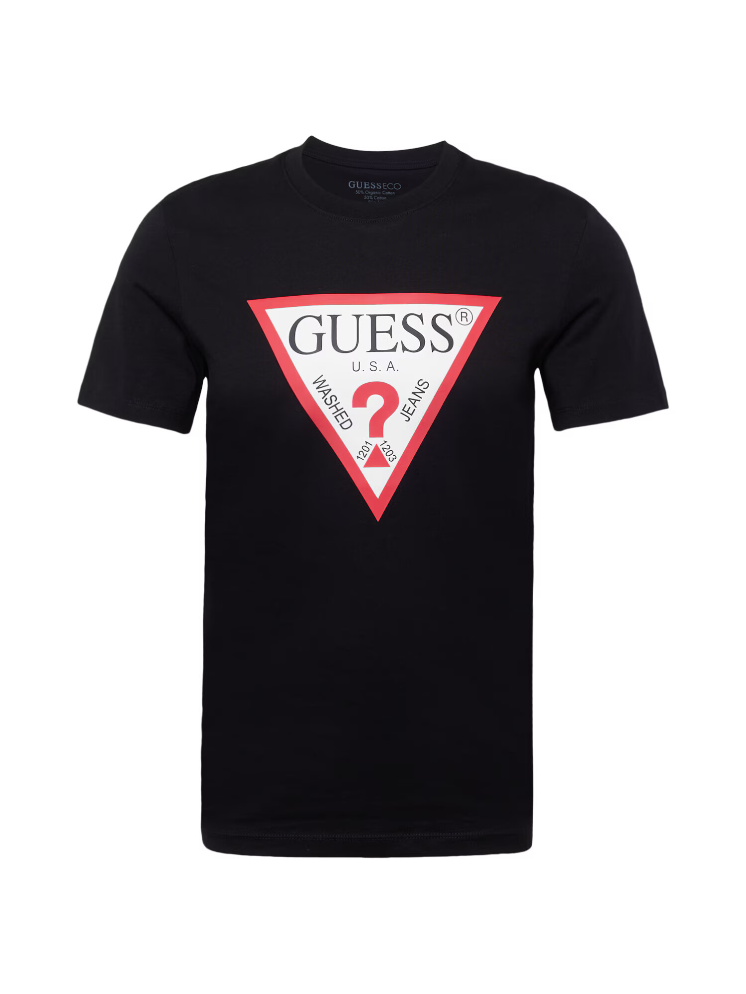 GUESS Tricou roșu / negru / alb - Pled.ro