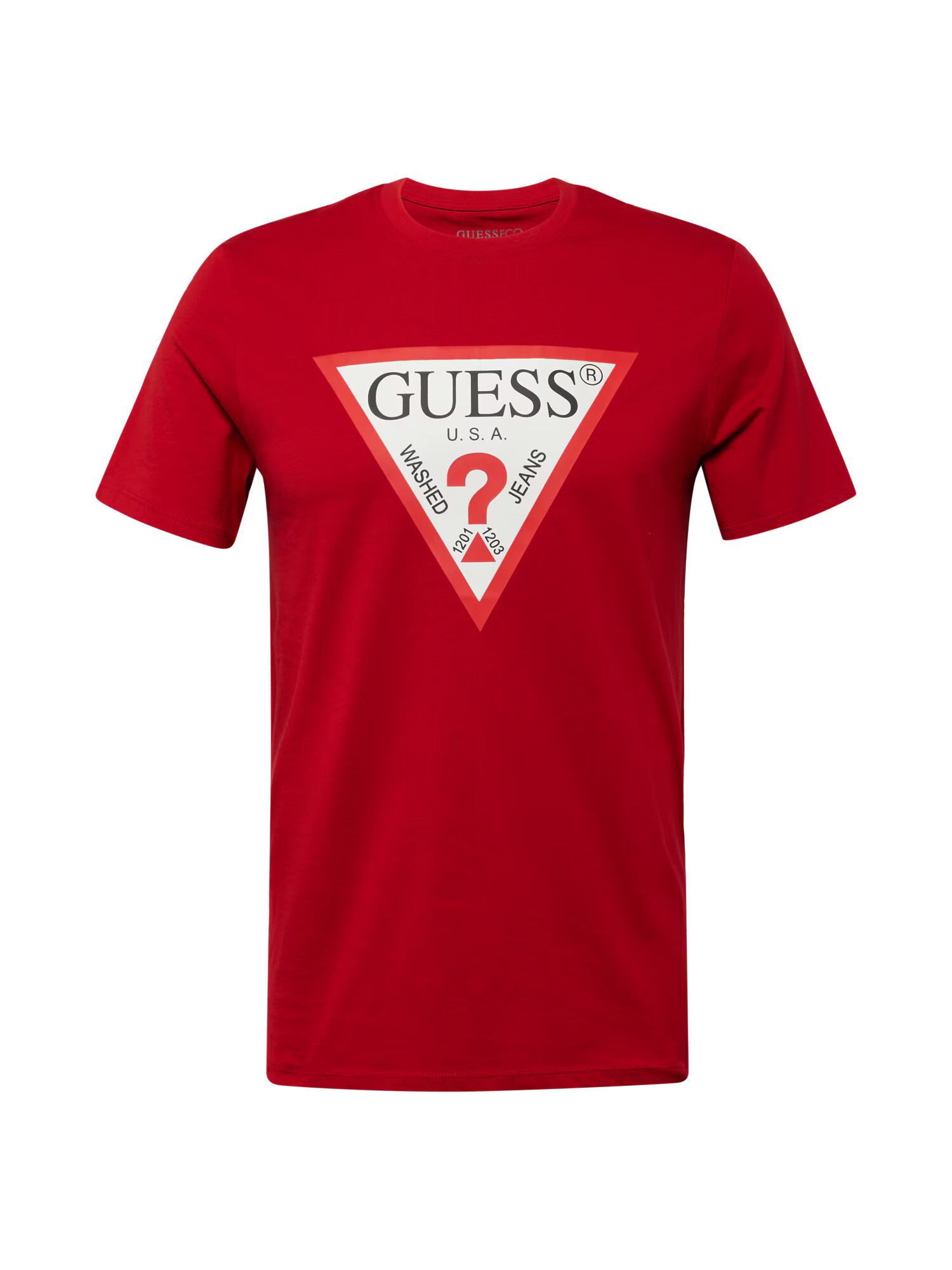 GUESS Tricou roșu / negru / alb - Pled.ro