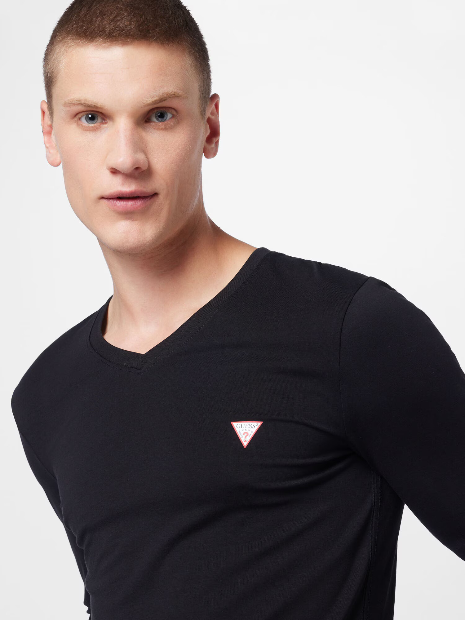 GUESS Tricou roșu / negru / alb murdar - Pled.ro