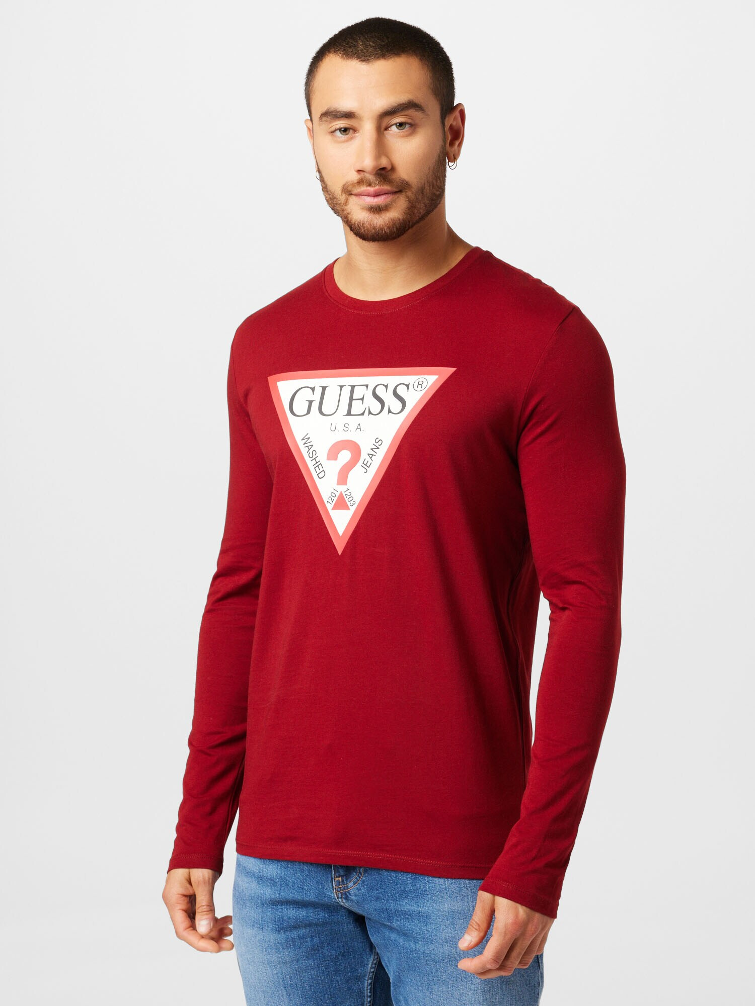 GUESS Tricou roșu deschis / roşu închis / negru / alb - Pled.ro