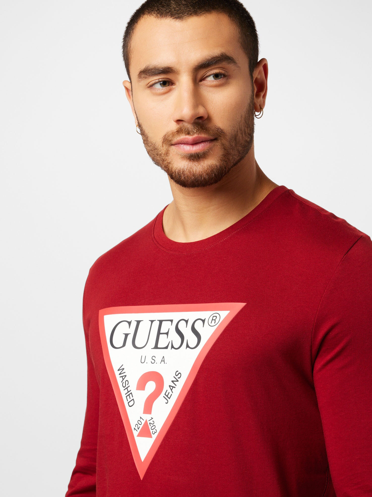 GUESS Tricou roșu deschis / roşu închis / negru / alb - Pled.ro