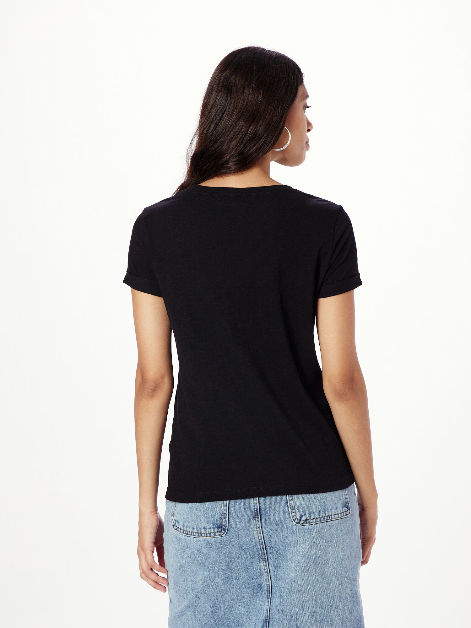 GUESS Tricou roz / negru - Pled.ro