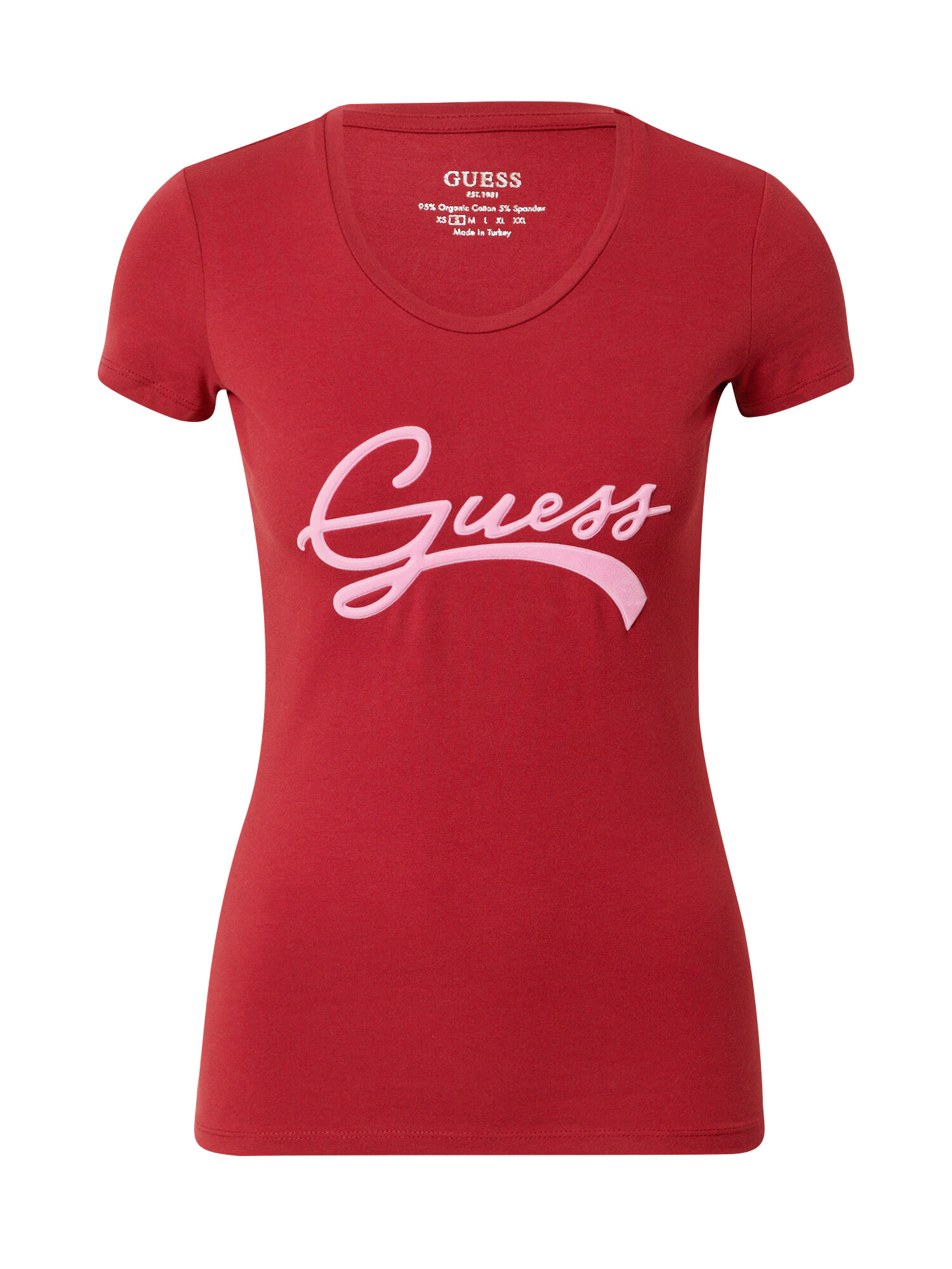 GUESS Tricou roz / roșu - Pled.ro