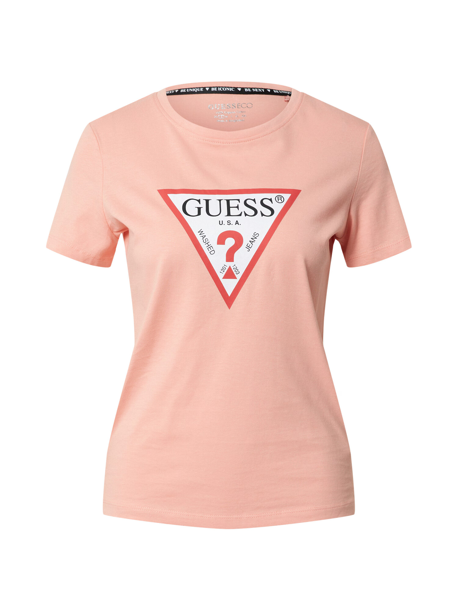 GUESS Tricou roz / roșu / negru / alb - Pled.ro