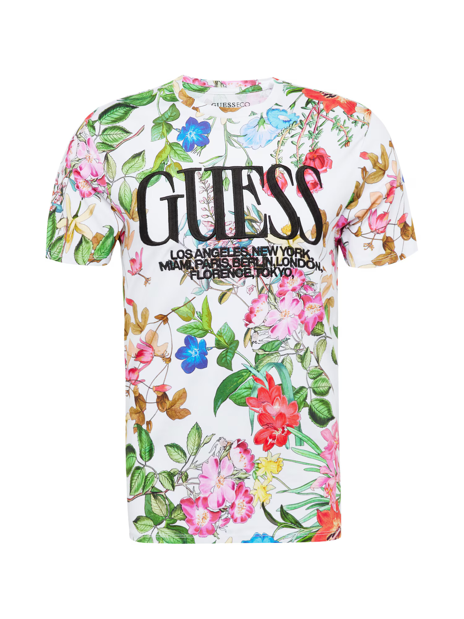 GUESS Tricou verde / roșu / negru / alb - Pled.ro