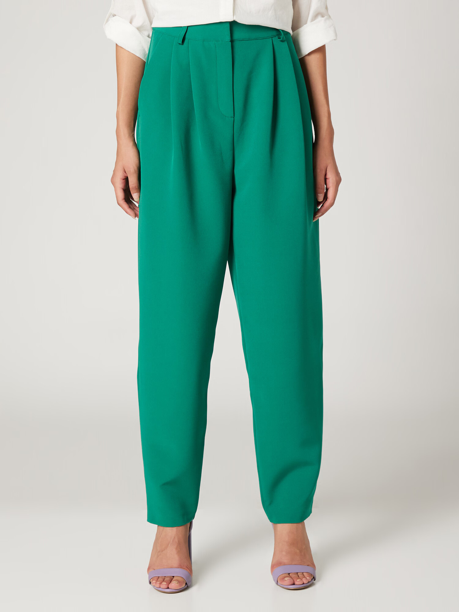 Guido Maria Kretschmer Women Pantaloni cu dungă 'Inka' verde - Pled.ro