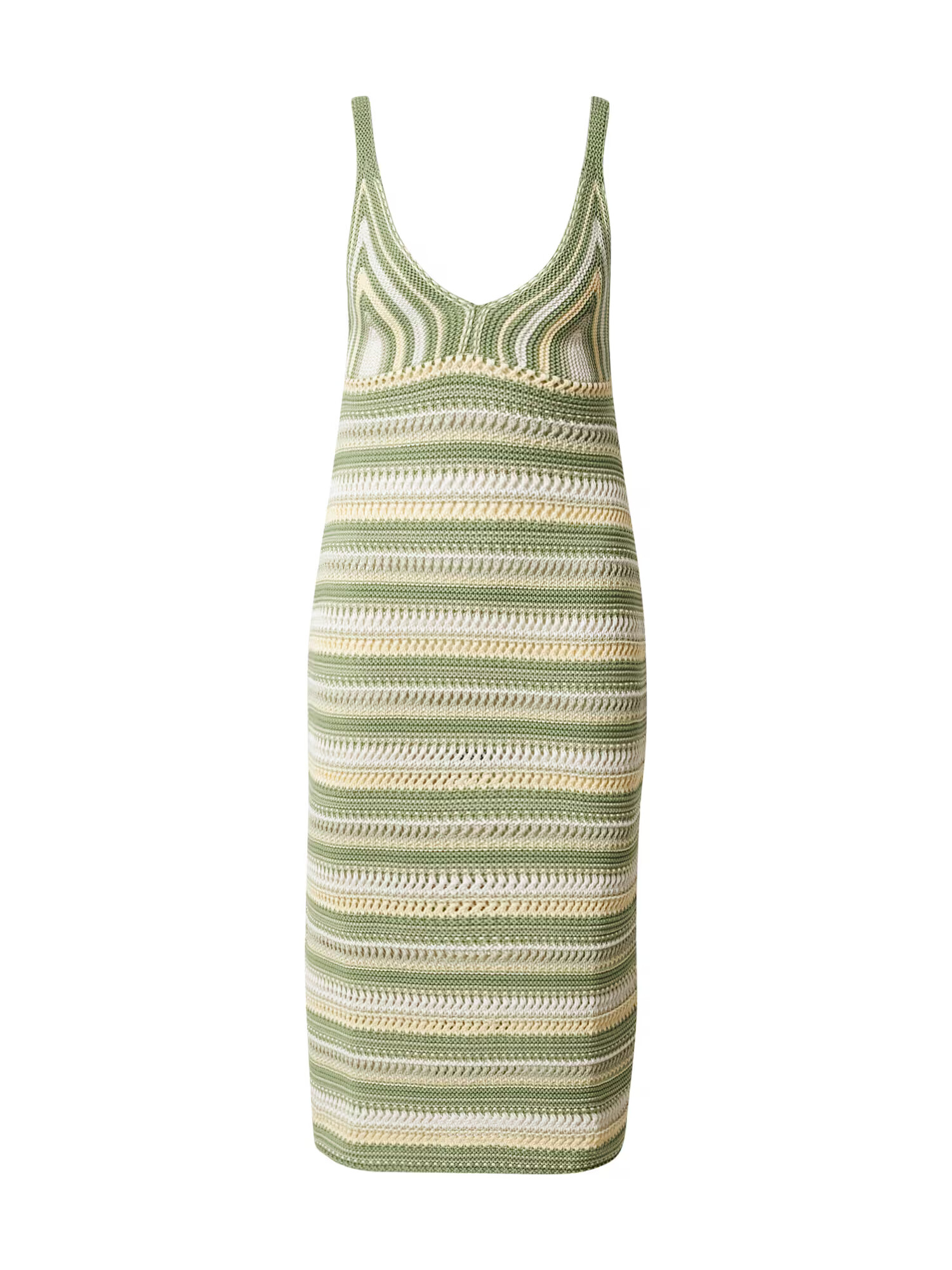 Guido Maria Kretschmer Women Rochie tricotat 'Sina' galben deschis / verde mentă / verde pastel / alb natural - Pled.ro